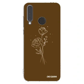 Picasee silikonska prozirna maskica za Honor 20 Lite - Brown flowers