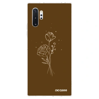 Maskica za Samsung Galaxy Note 10+ N975F - Brown flowers
