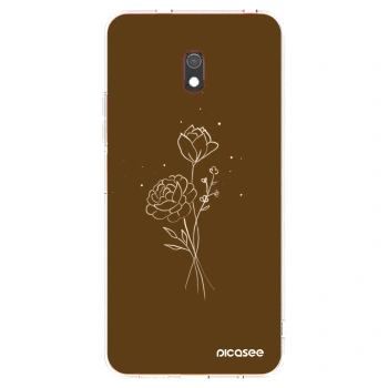 Maskica za Xiaomi Redmi 8A - Brown flowers