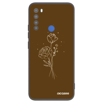 Maskica za Xiaomi Redmi Note 8T - Brown flowers