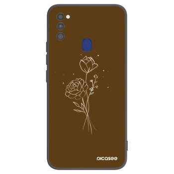 Maskica za Samsung Galaxy M21 M215F - Brown flowers