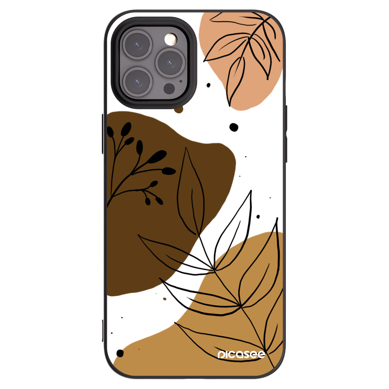Picasee crna silikonska maskica za Apple iPhone 12 Pro Max - Boho style