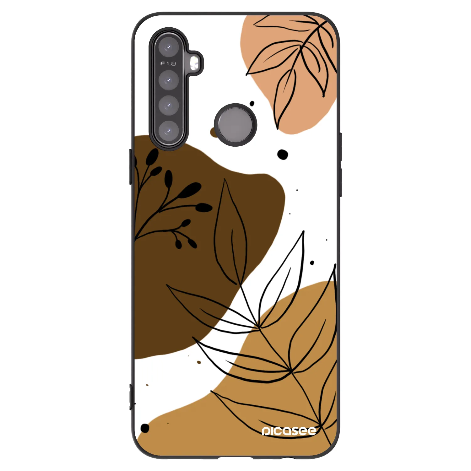 Picasee crna silikonska maskica za Realme 5 - Boho style