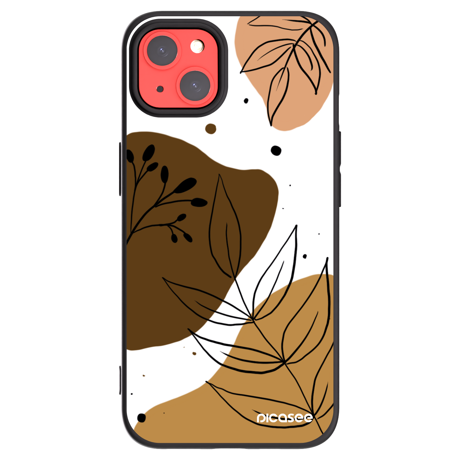 Picasee crna silikonska maskica za Apple iPhone 13 - Boho style