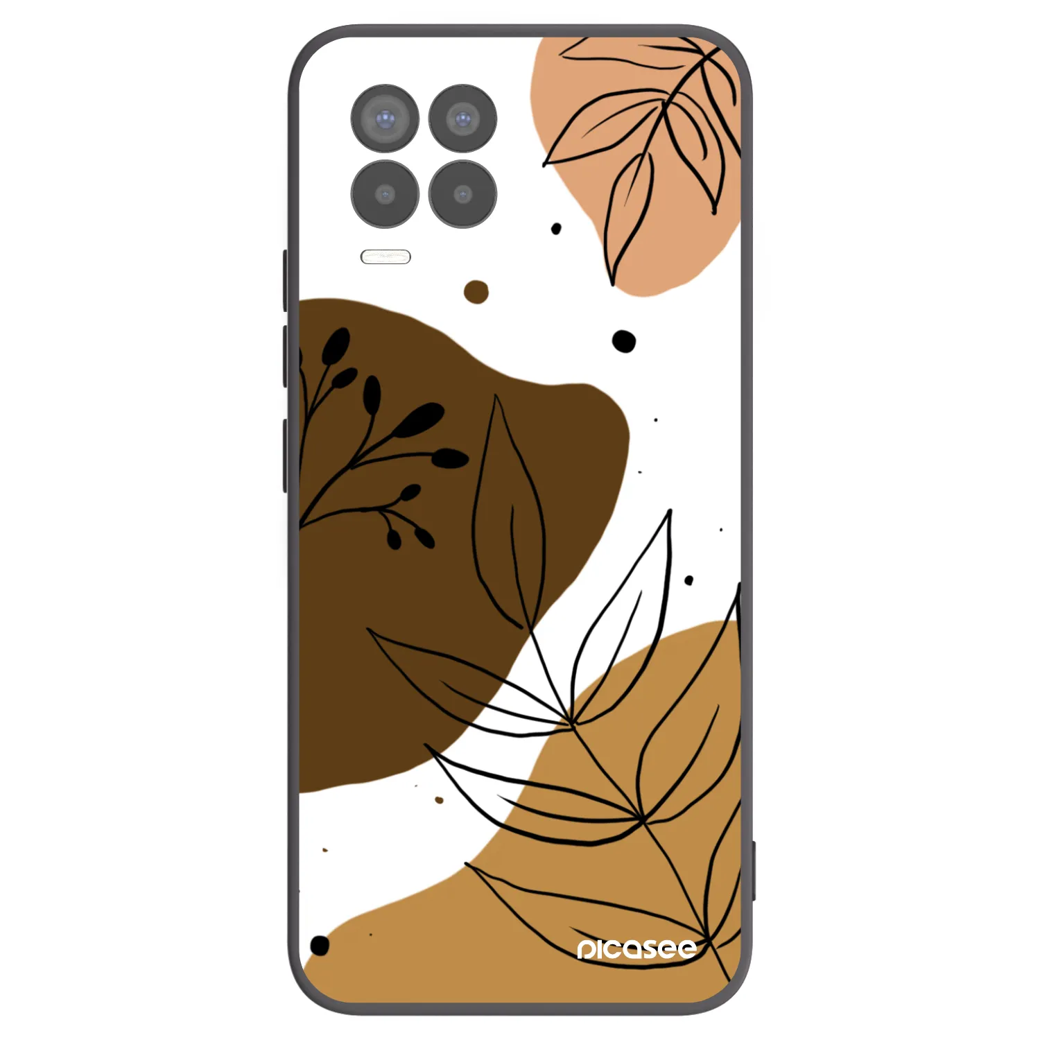 Picasee crna silikonska maskica za Realme 8 Pro - Boho style