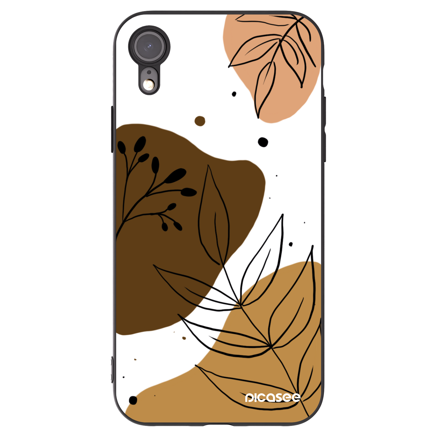 Picasee crna silikonska maskica za Apple iPhone XR - Boho style
