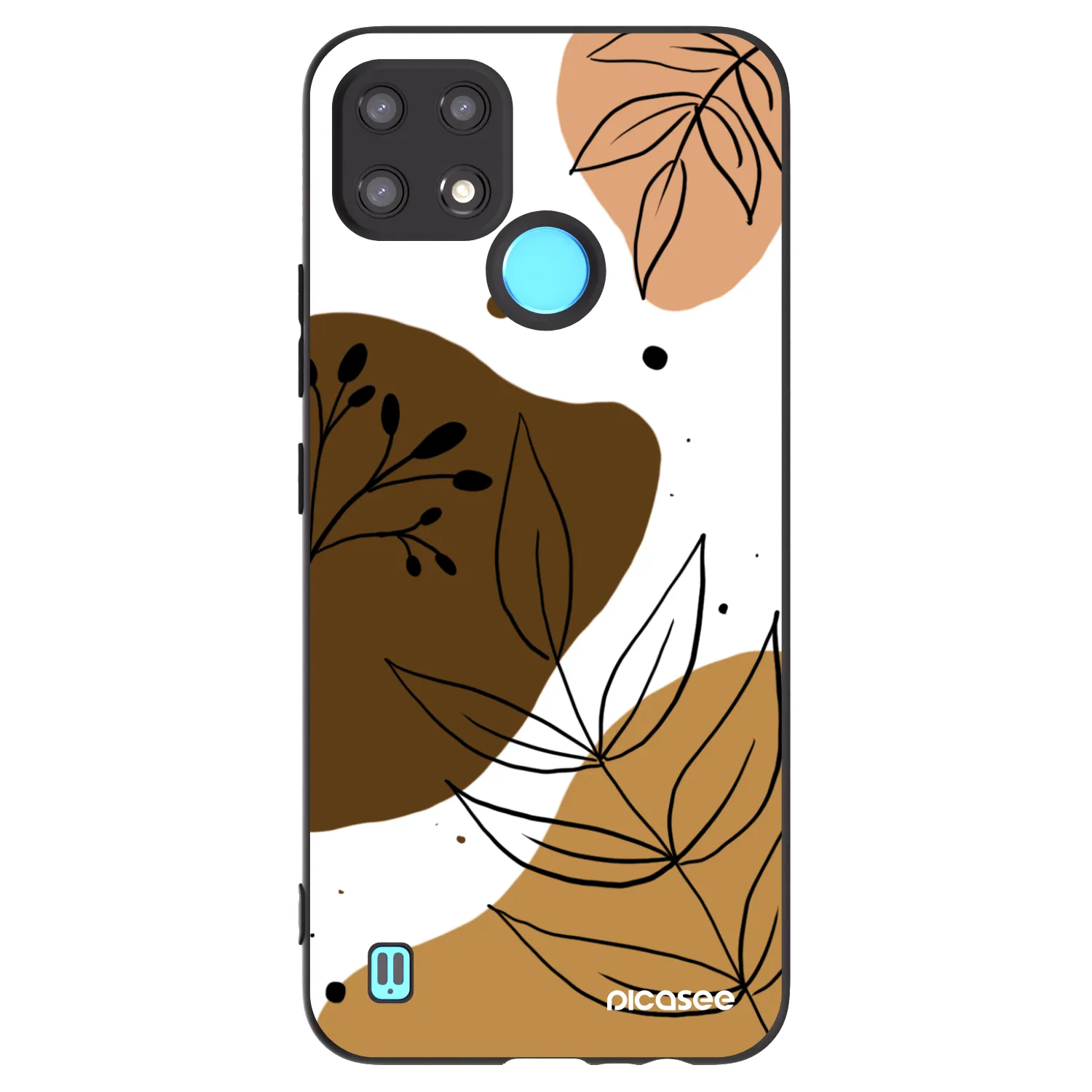 Picasee crna silikonska maskica za Realme C21 - Boho style