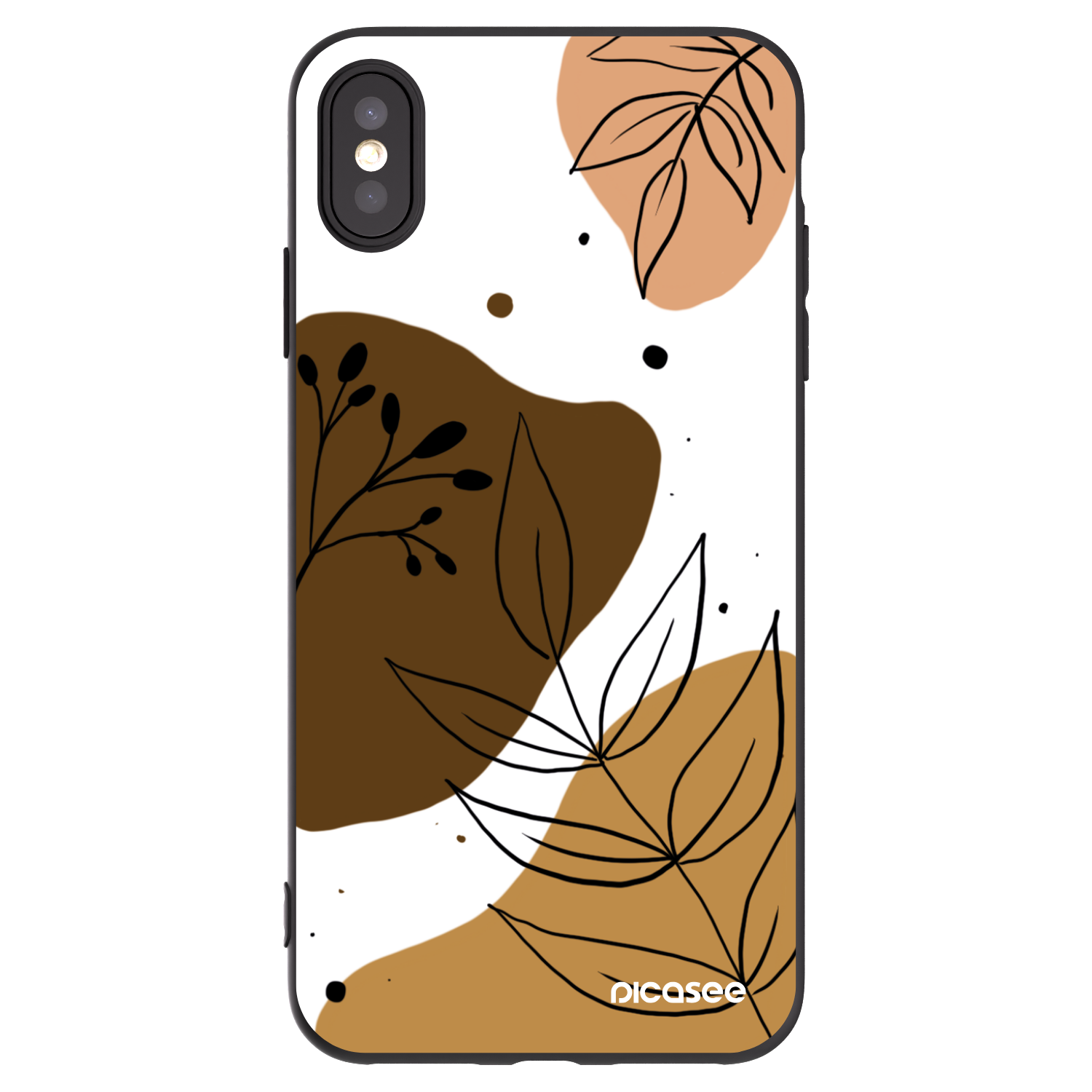 Picasee crna silikonska maskica za Apple iPhone XS Max - Boho style