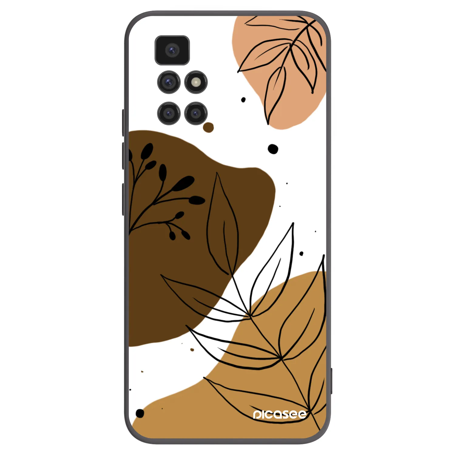 Picasee crna silikonska maskica za Xiaomi Redmi 10 - Boho style