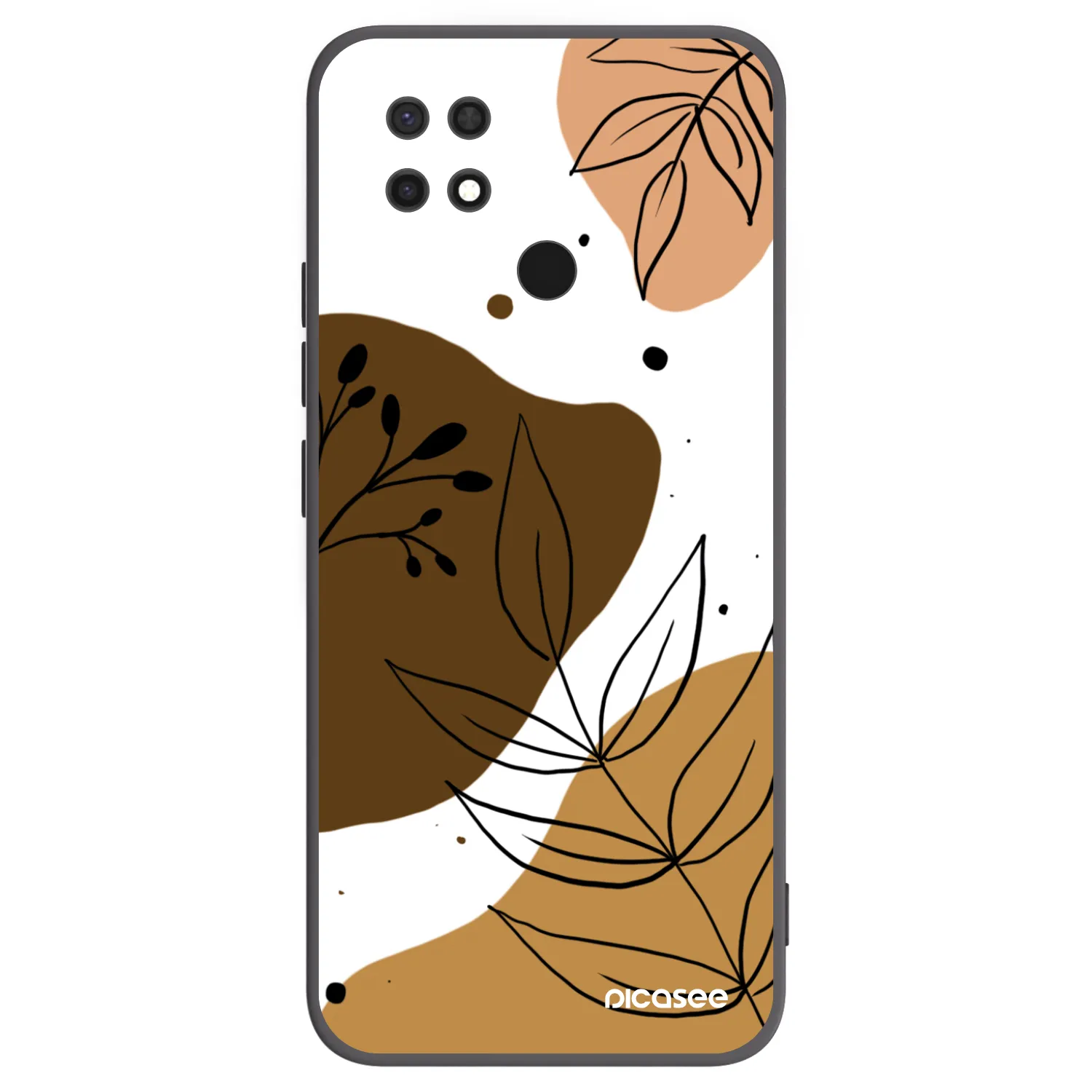 Picasee crna silikonska maskica za Xiaomi Redmi 10C - Boho style