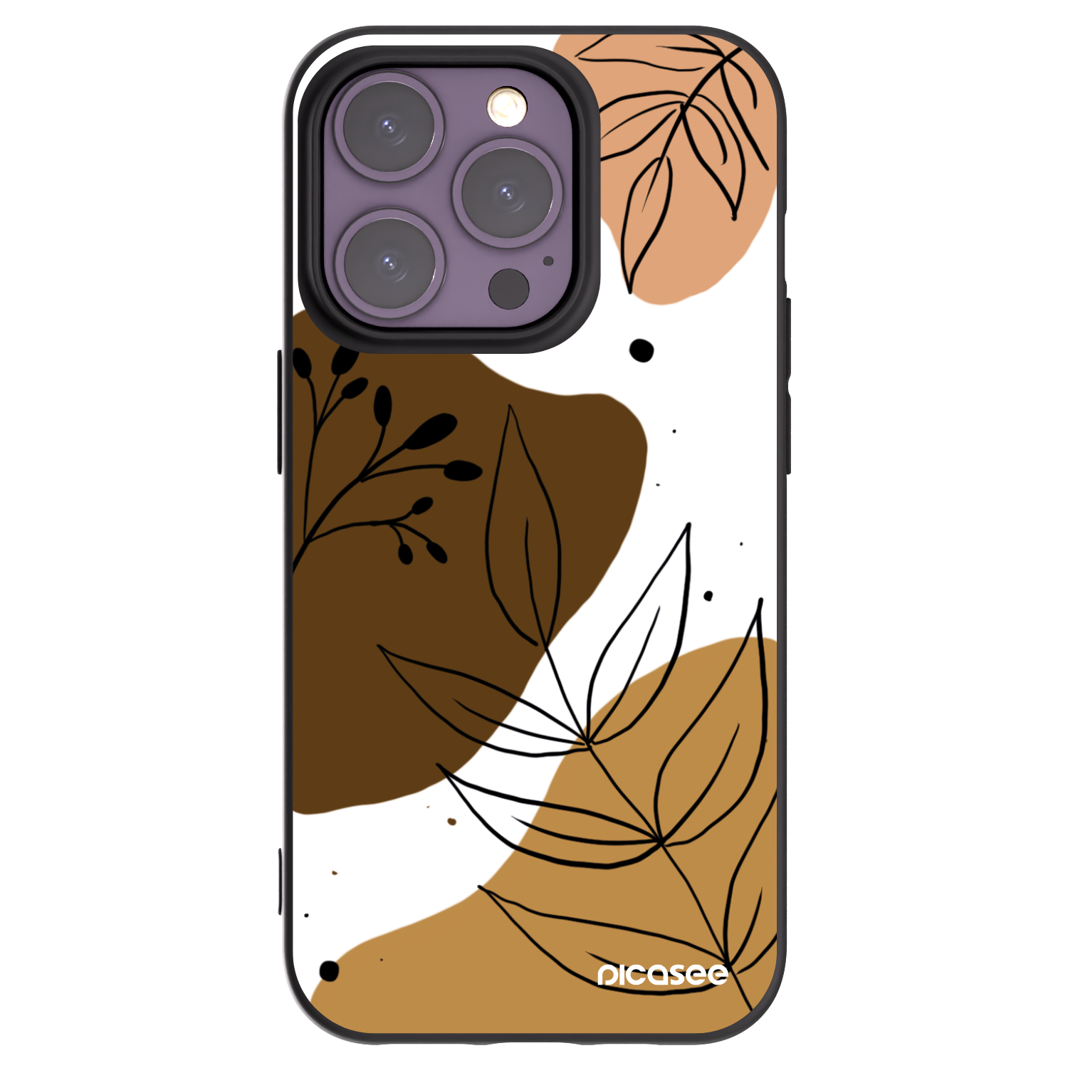 Picasee crna silikonska maskica za Apple iPhone 14 Pro - Boho style
