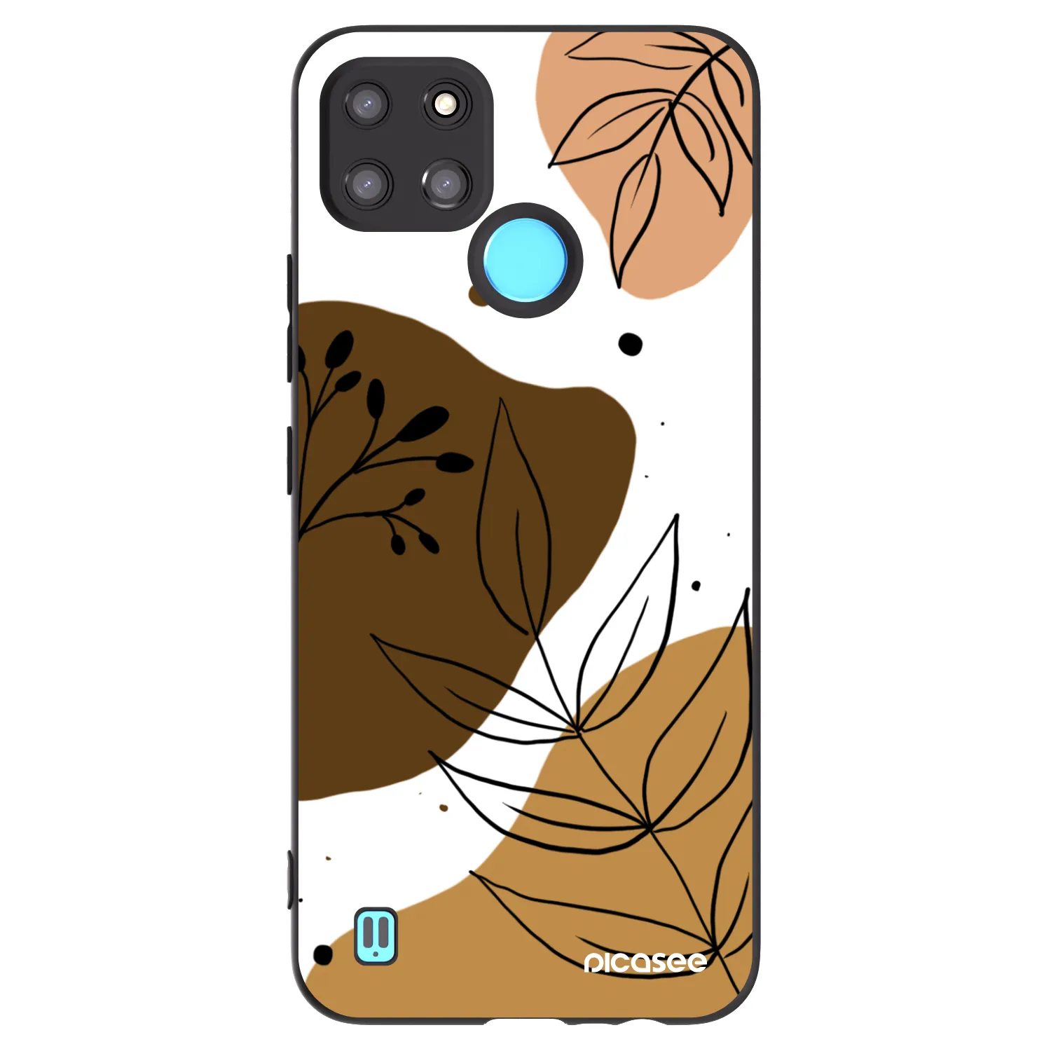 Picasee crna silikonska maskica za Realme C21Y - Boho style