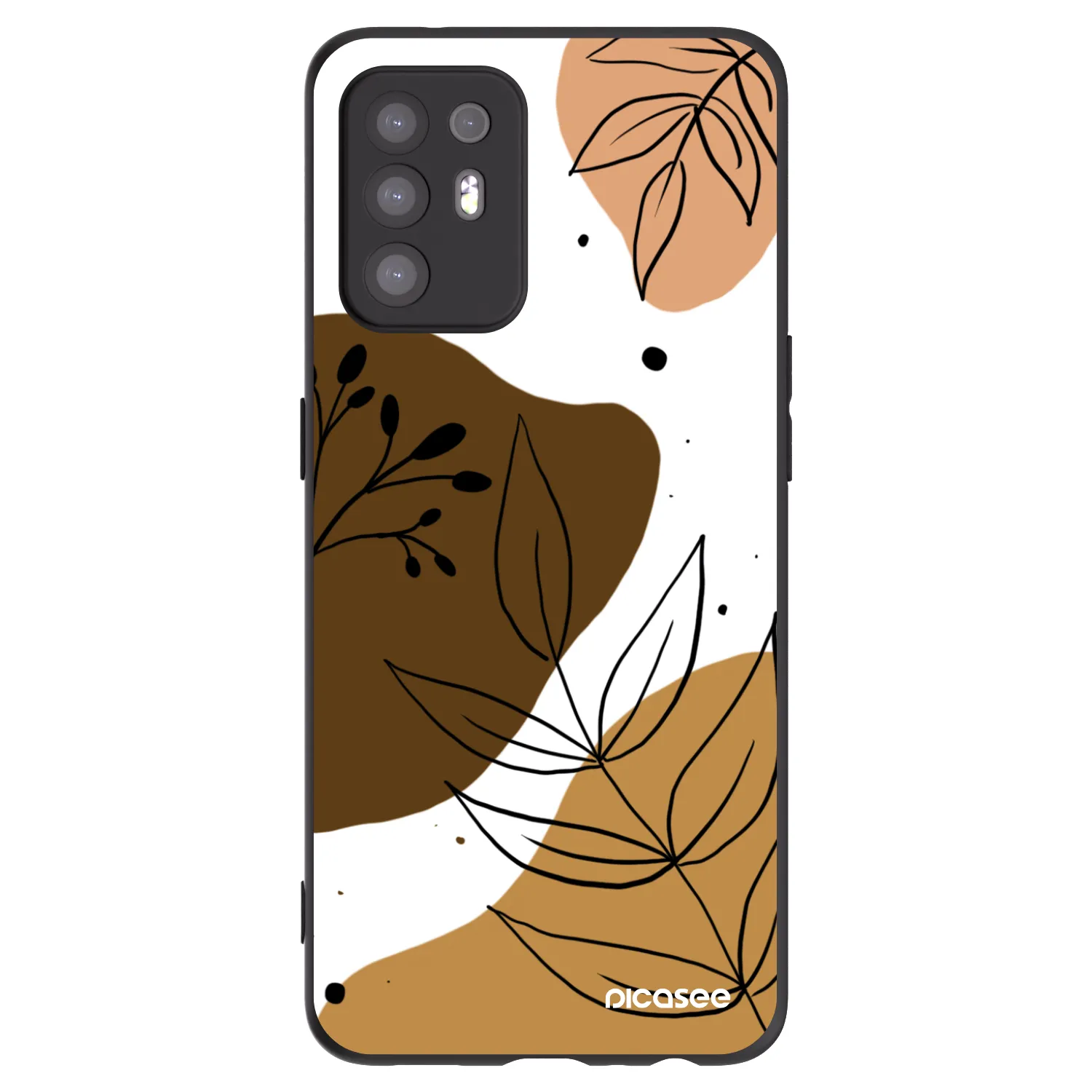 Picasee crna silikonska maskica za OPPO A94 5G - Boho style