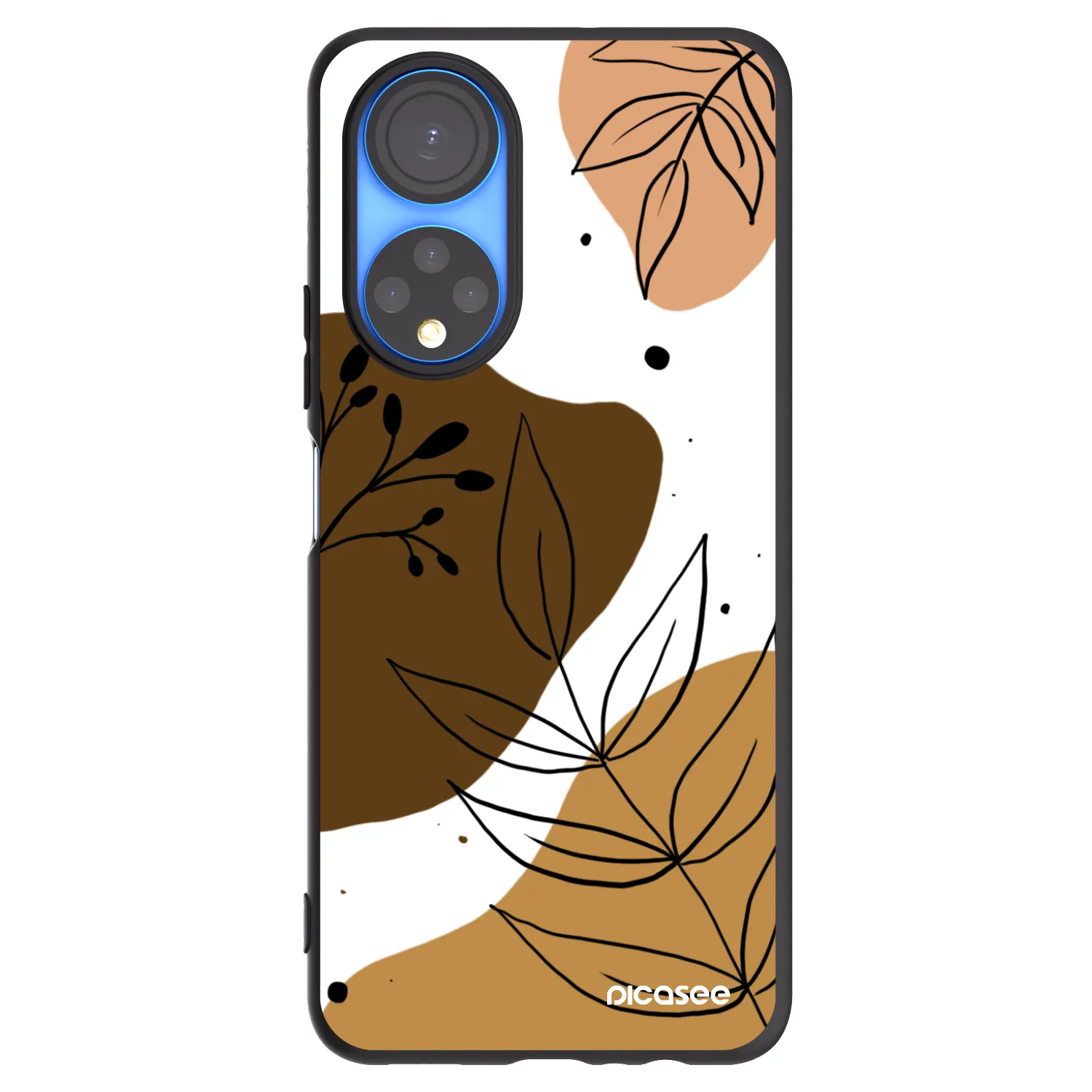 Picasee crna silikonska maskica za Honor X7 - Boho style