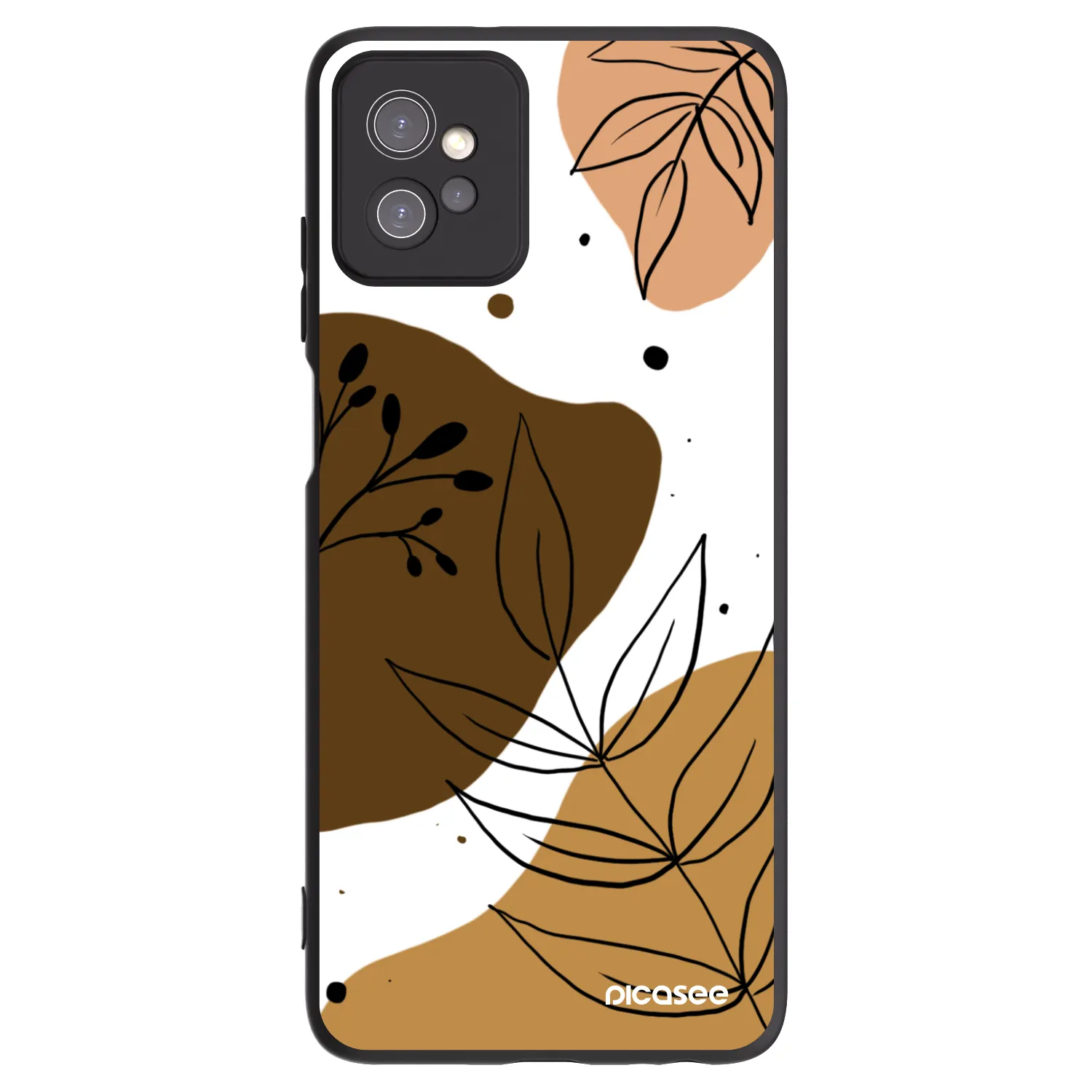 Picasee crna silikonska maskica za Motorola Moto G32 - Boho style