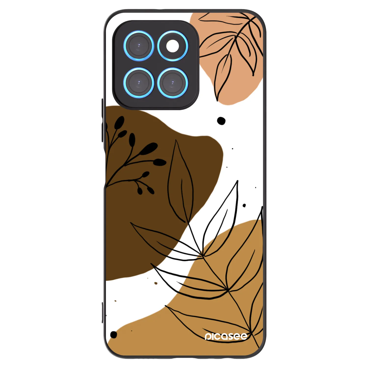 Picasee crna silikonska maskica za Honor X6 - Boho style