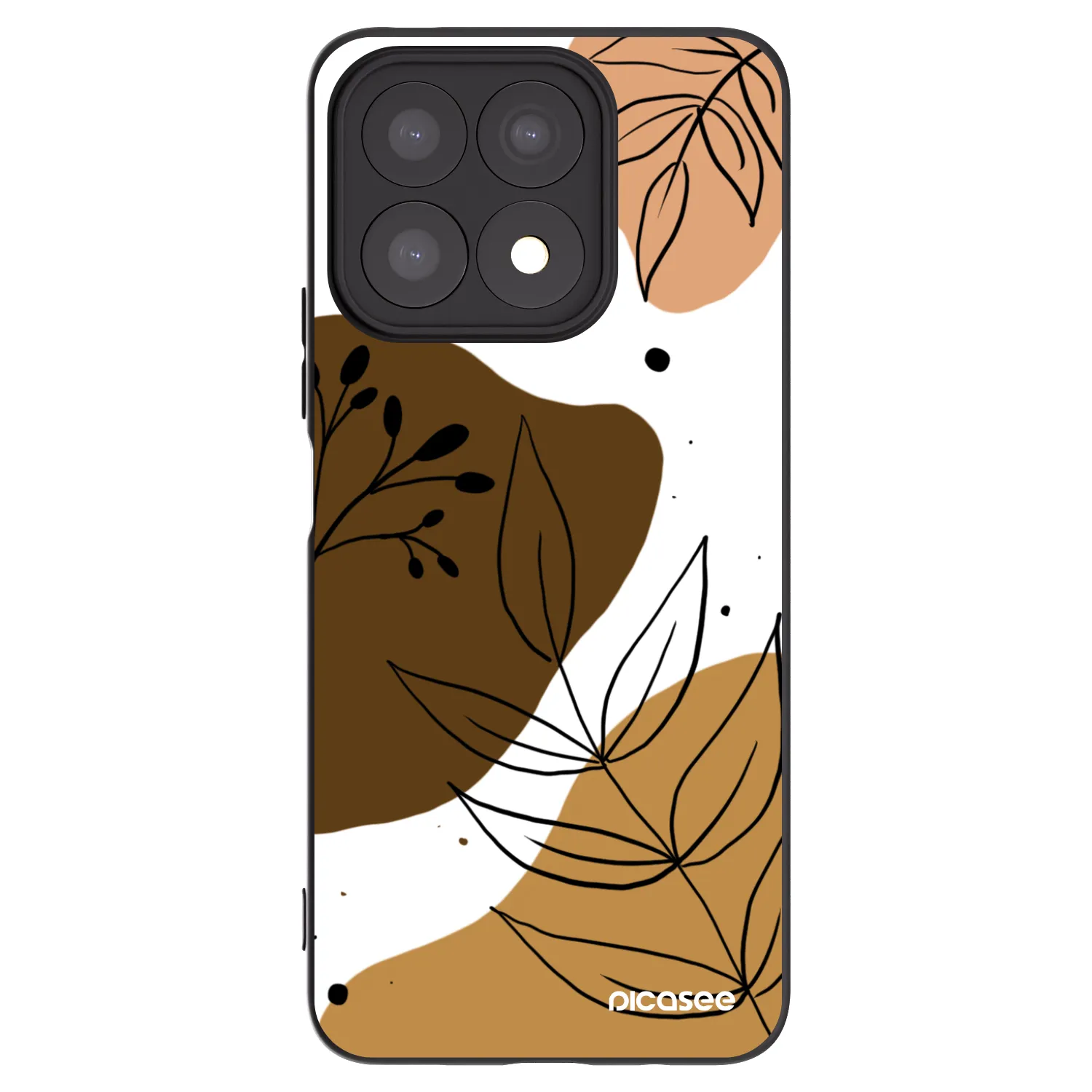 Picasee crna silikonska maskica za Honor X8a - Boho style