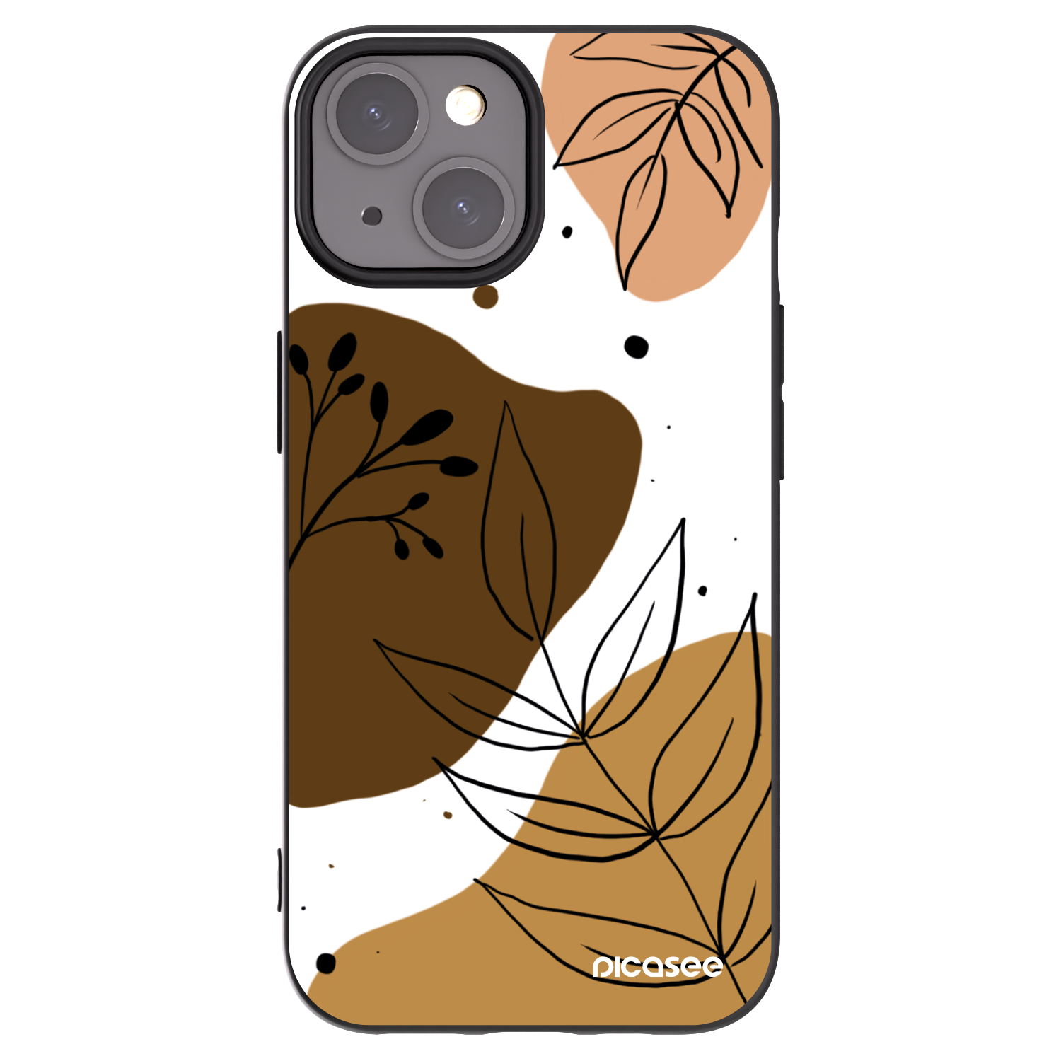 Picasee crna silikonska maskica za Apple iPhone 15 - Boho style