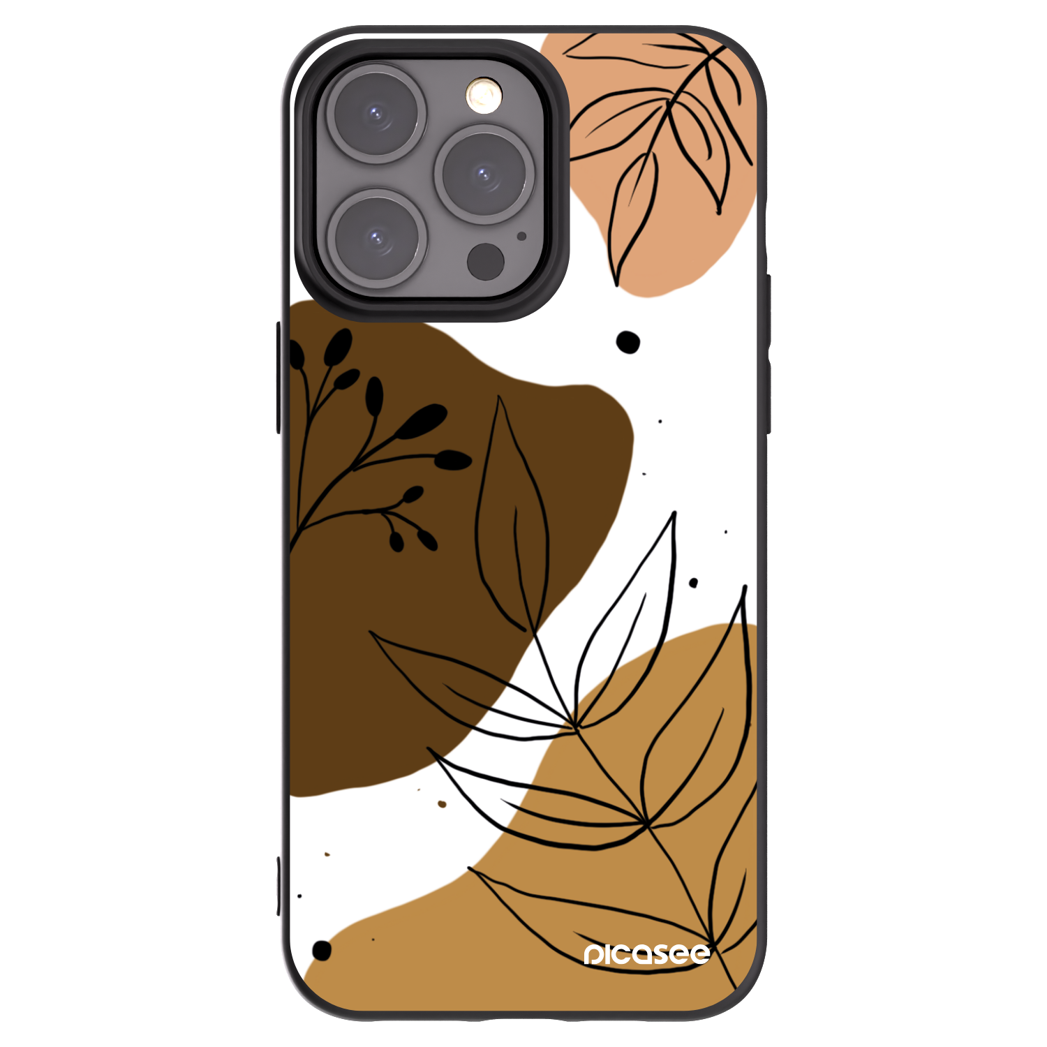 Picasee crna silikonska maskica za Apple iPhone 15 Pro Max - Boho style