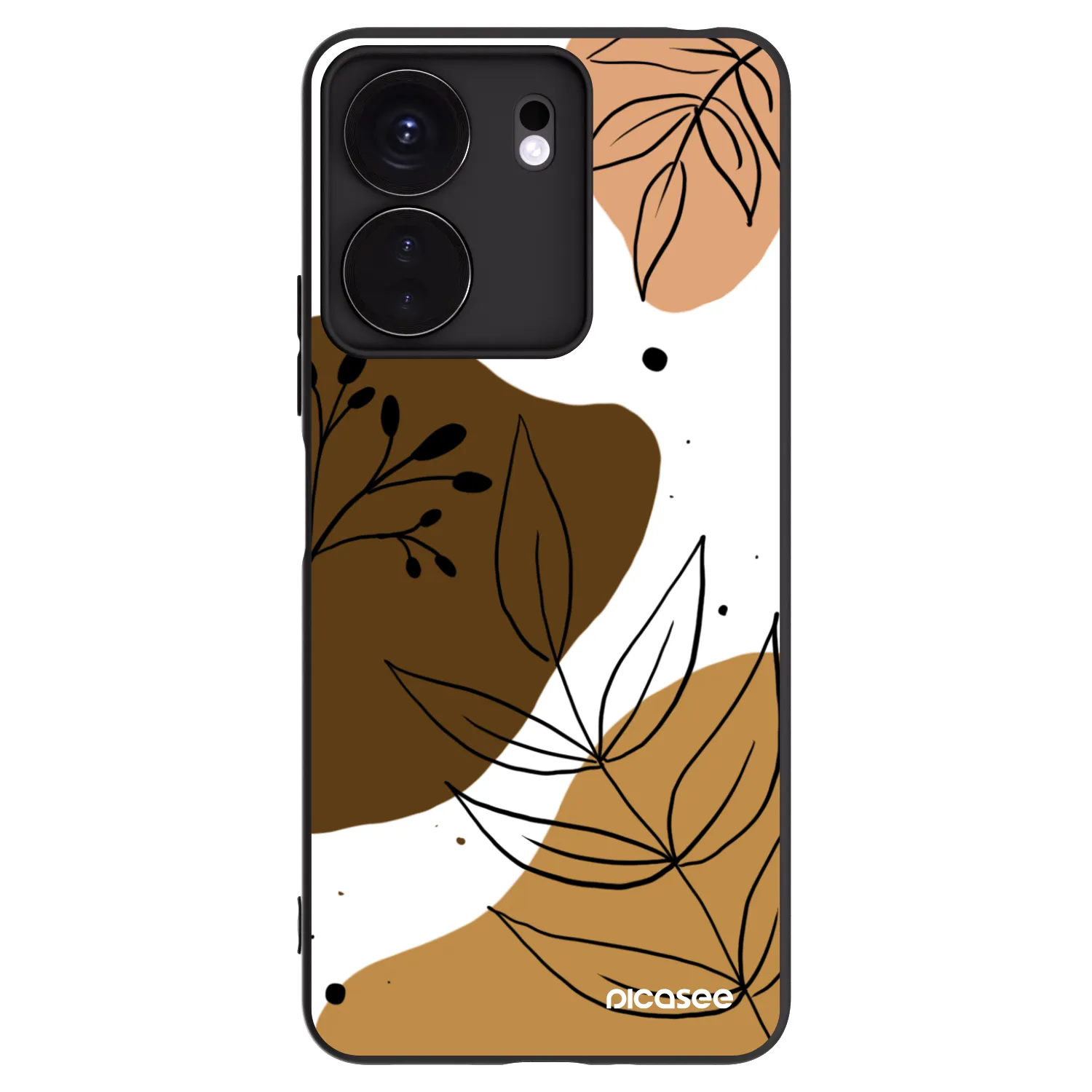 Picasee crna silikonska maskica za Xiaomi Redmi 13C 4G - Boho style
