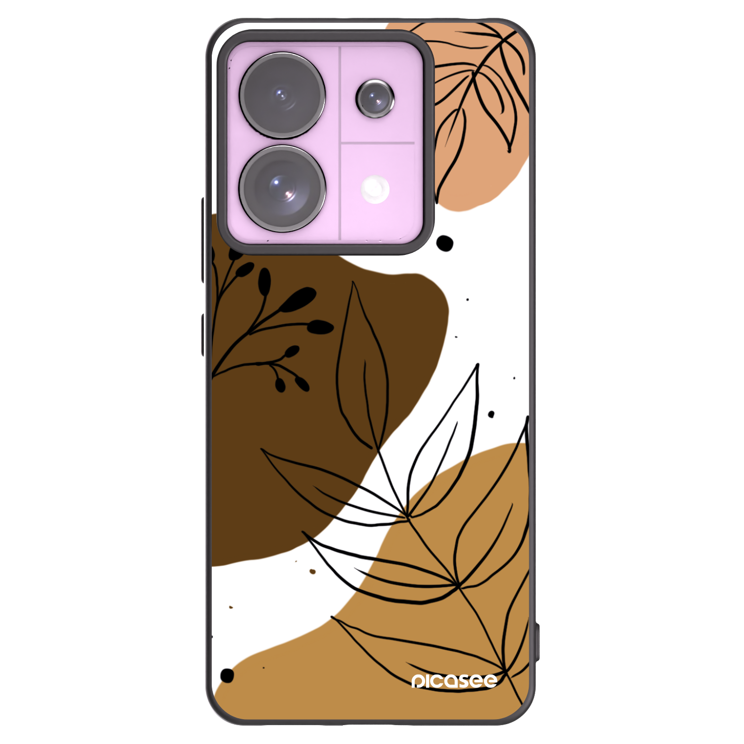 Picasee crna silikonska maskica za Xiaomi Redmi Note 13 Pro 5G - Boho style