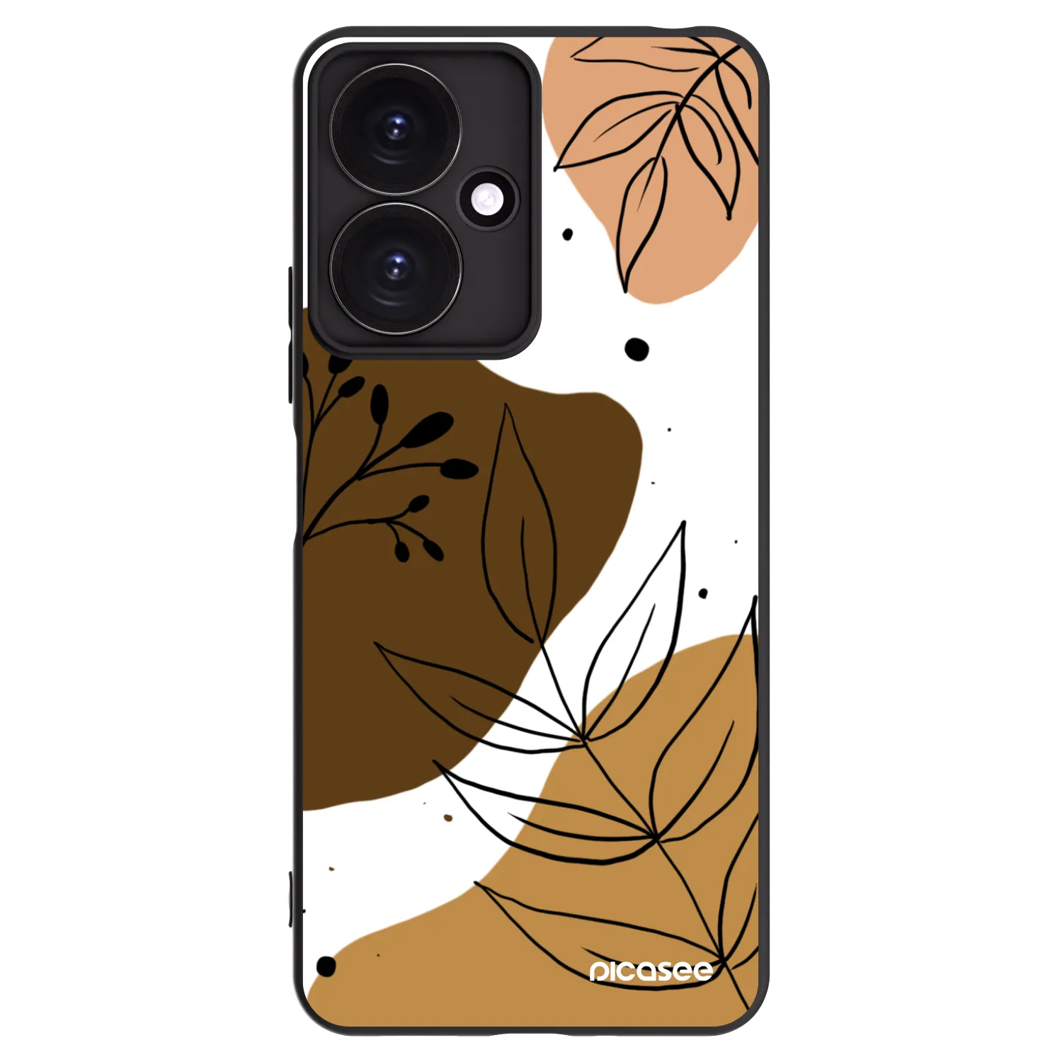 Picasee crna silikonska maskica za Xiaomi Redmi 13C 5G - Boho style