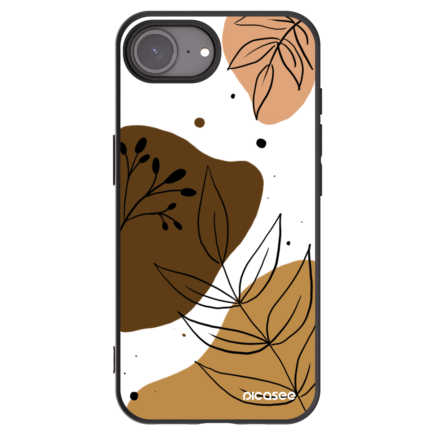Picasee crna silikonska maskica za Apple iPhone 16e - Boho style