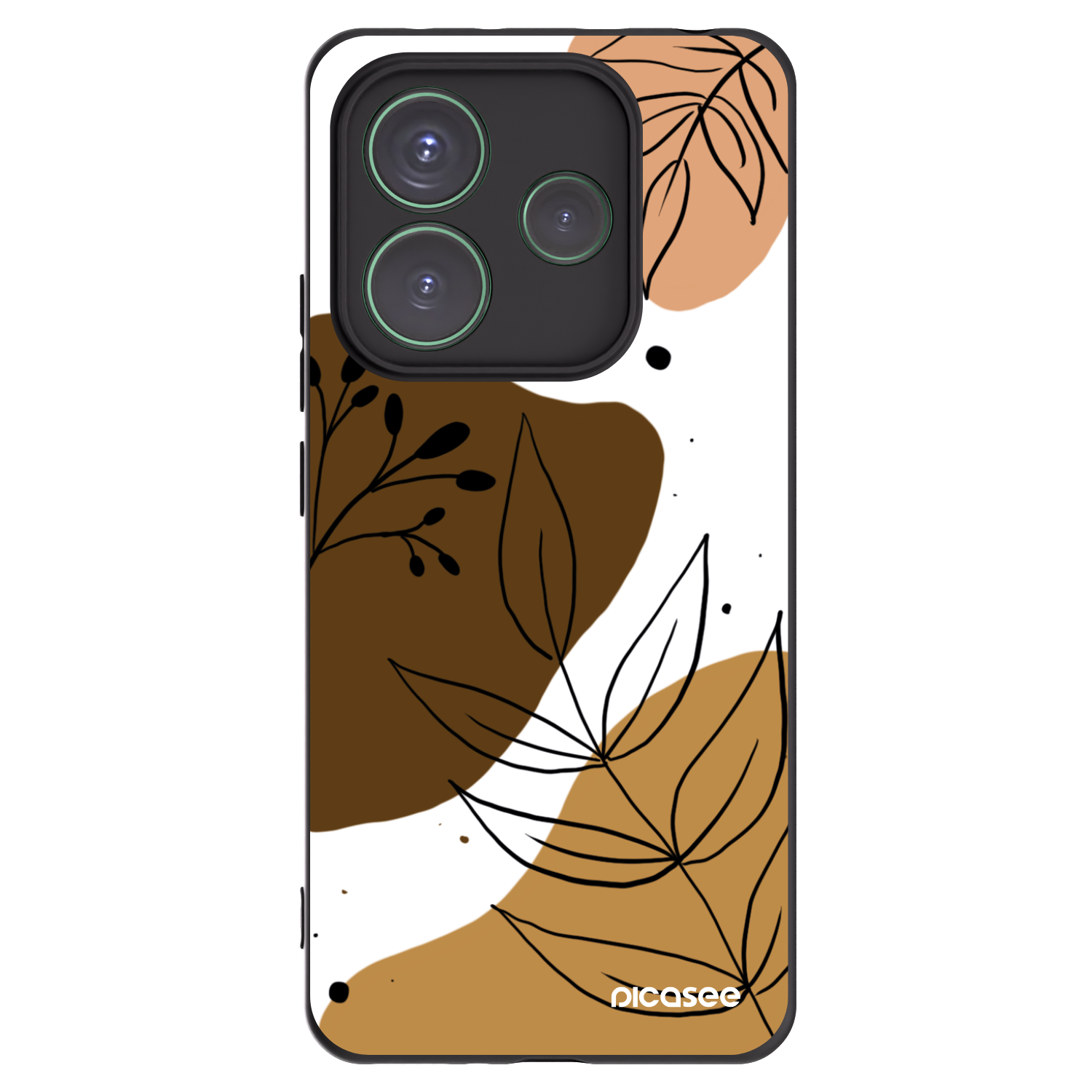 Picasee crna silikonska maskica za Xiaomi Redmi Note 14 5G - Boho style