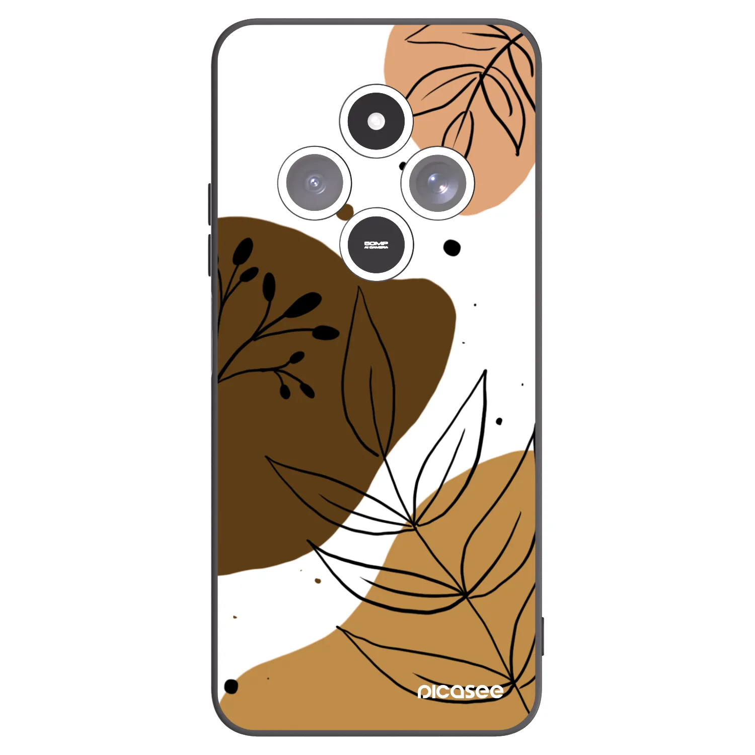 Picasee crna silikonska maskica za Xiaomi Redmi 14C - Boho style