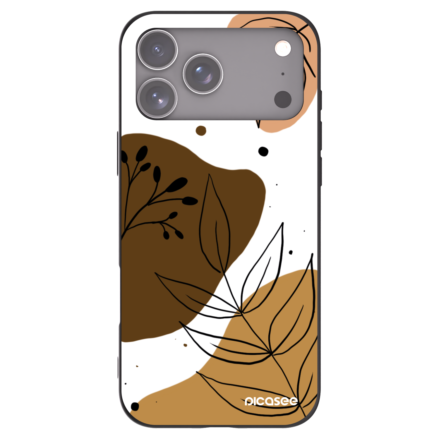 Picasee crna silikonska maskica za Apple iPhone 17 Pro Max - Boho style