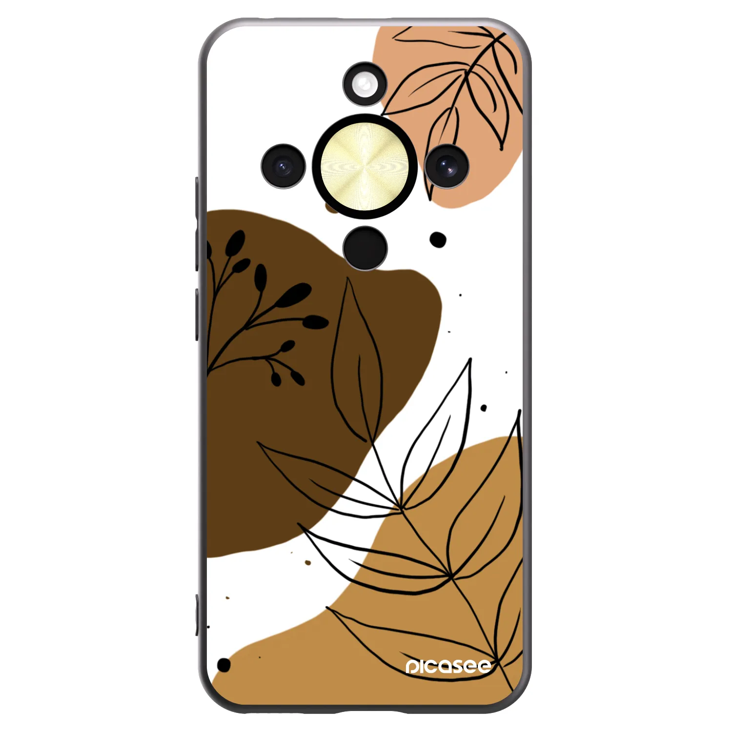 Picasee crna silikonska maskica za Honor Magic8 Lite 5G - Boho style