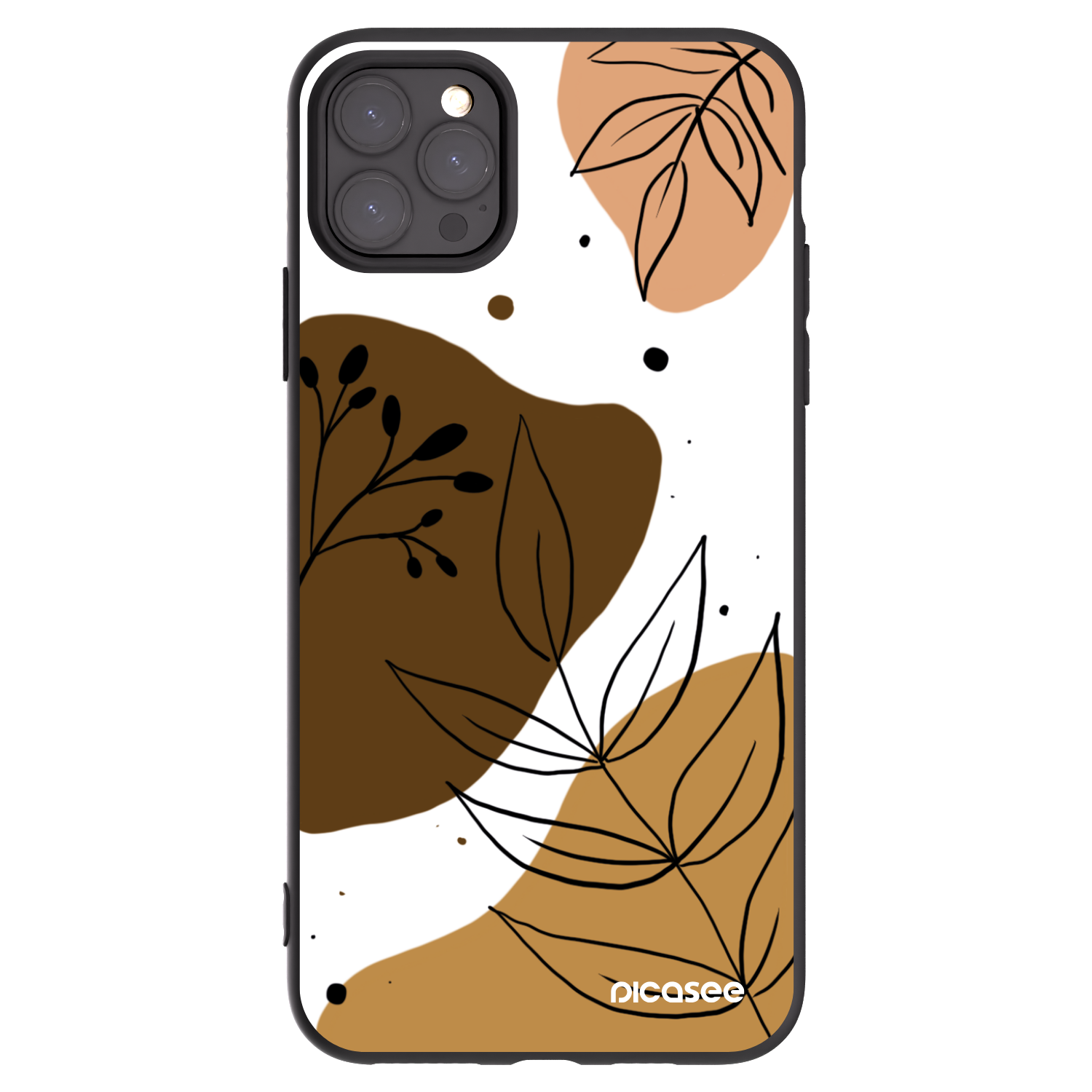 Picasee crna silikonska maskica za Apple iPhone 11 Pro Max - Boho style