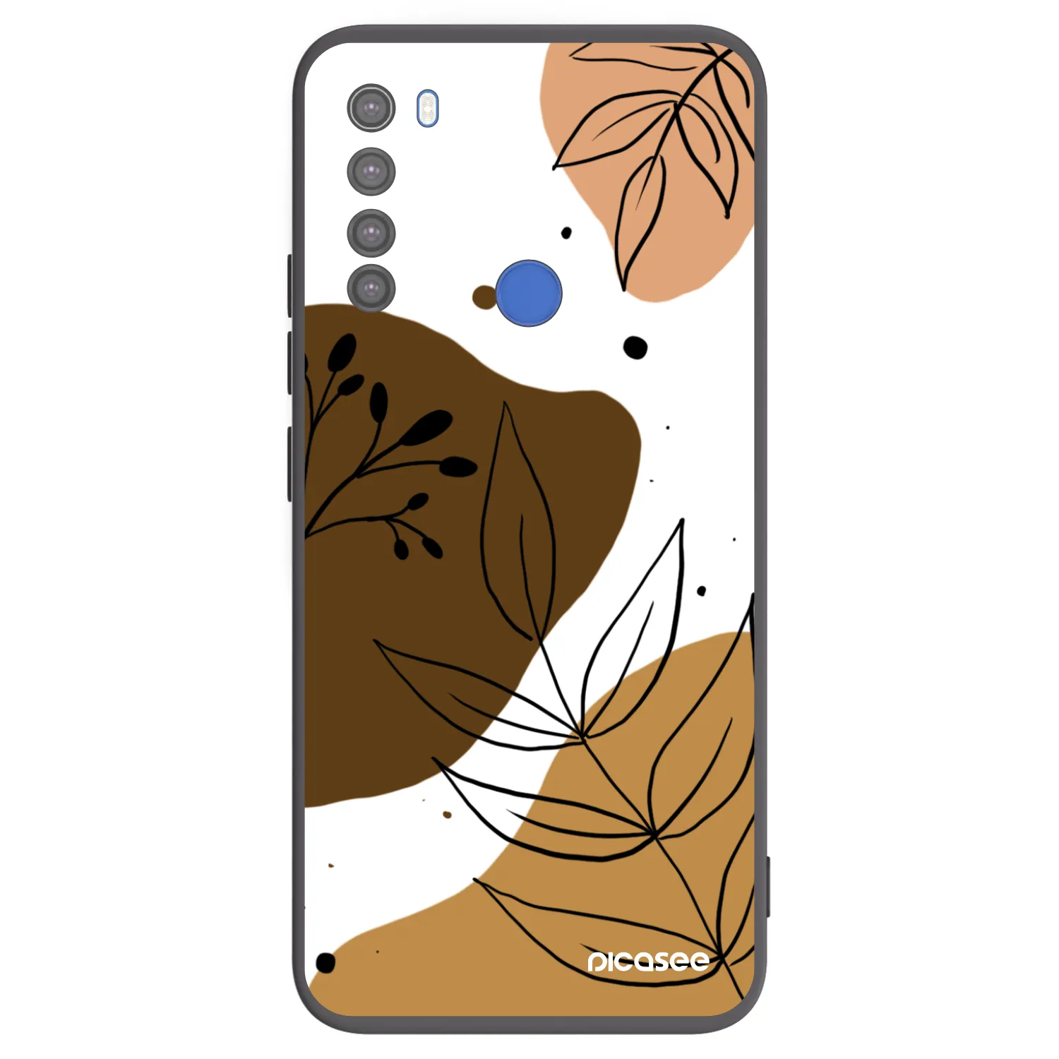 Picasee crna silikonska maskica za Xiaomi Redmi Note 8T - Boho style