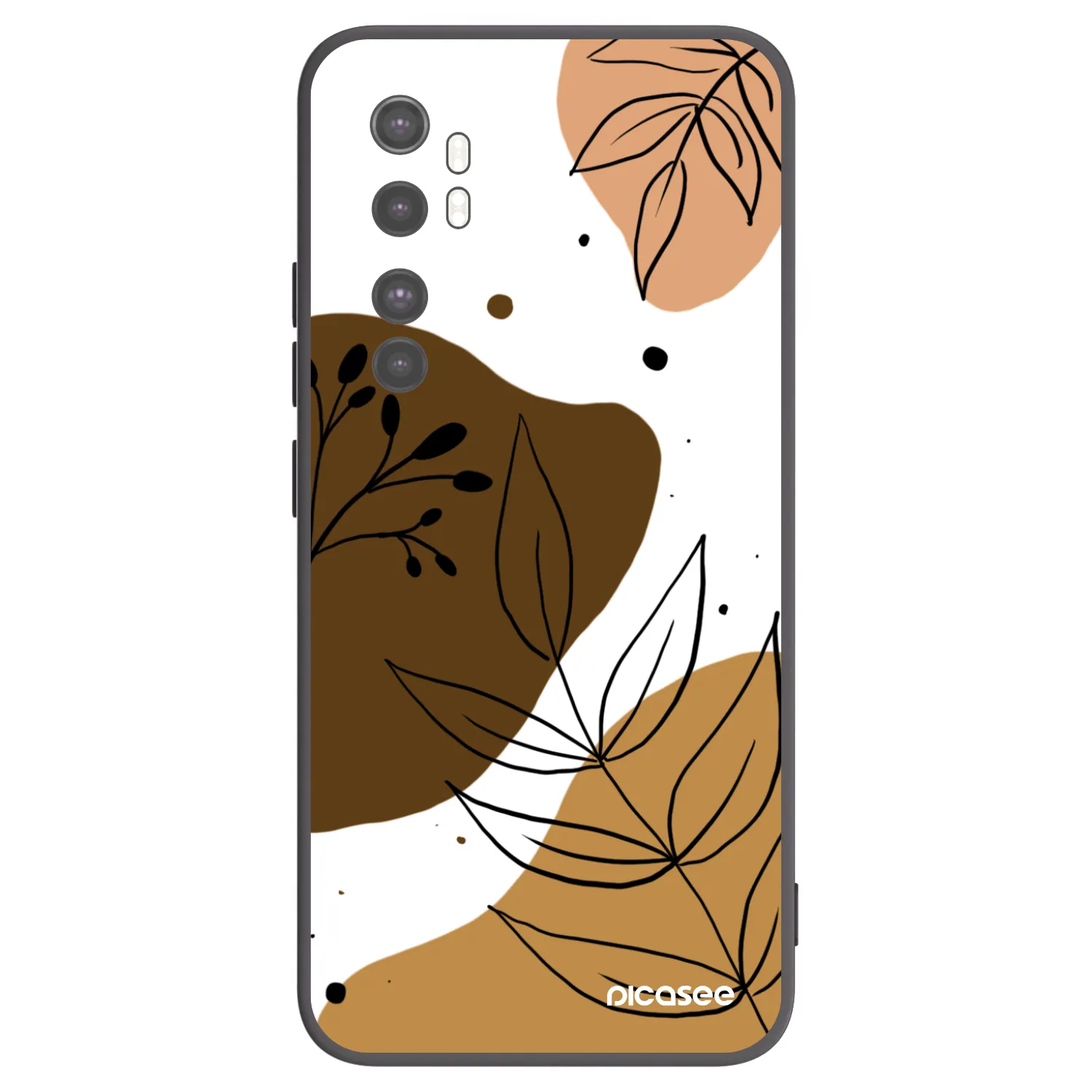 Picasee crna silikonska maskica za Xiaomi Mi Note 10 Lite - Boho style