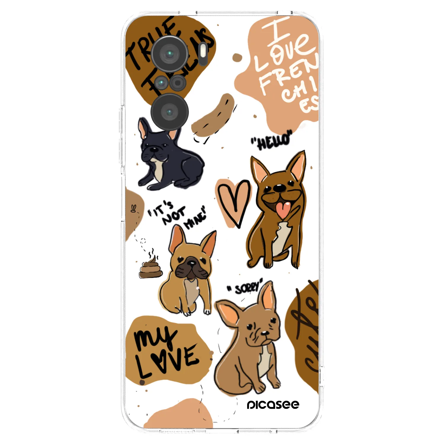 Picasee silikonska prozirna maskica za Xiaomi Poco F3 - Frenchies