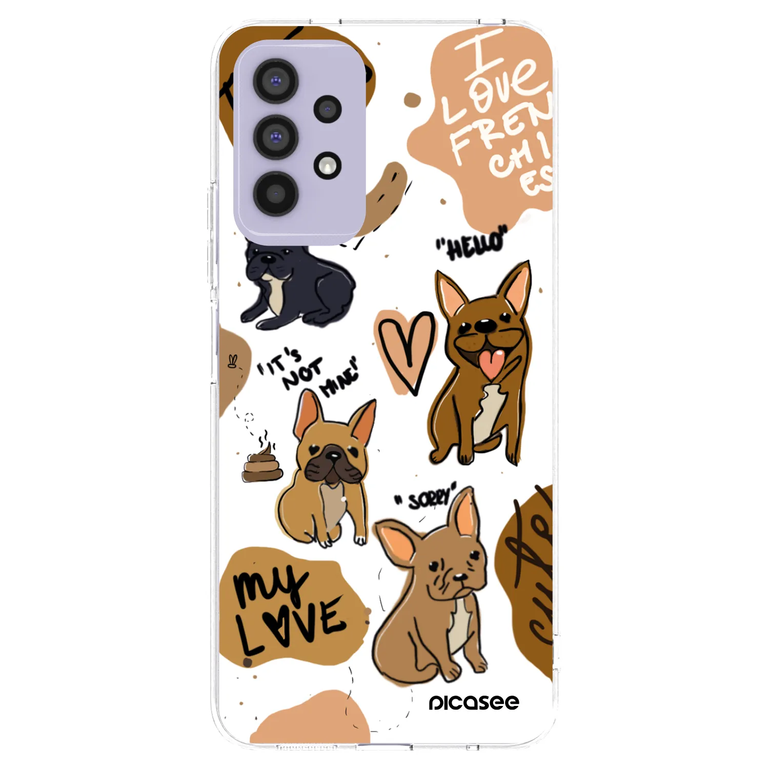 Picasee silikonska prozirna maskica za Samsung Galaxy A32 4G SM-A325F - Frenchies