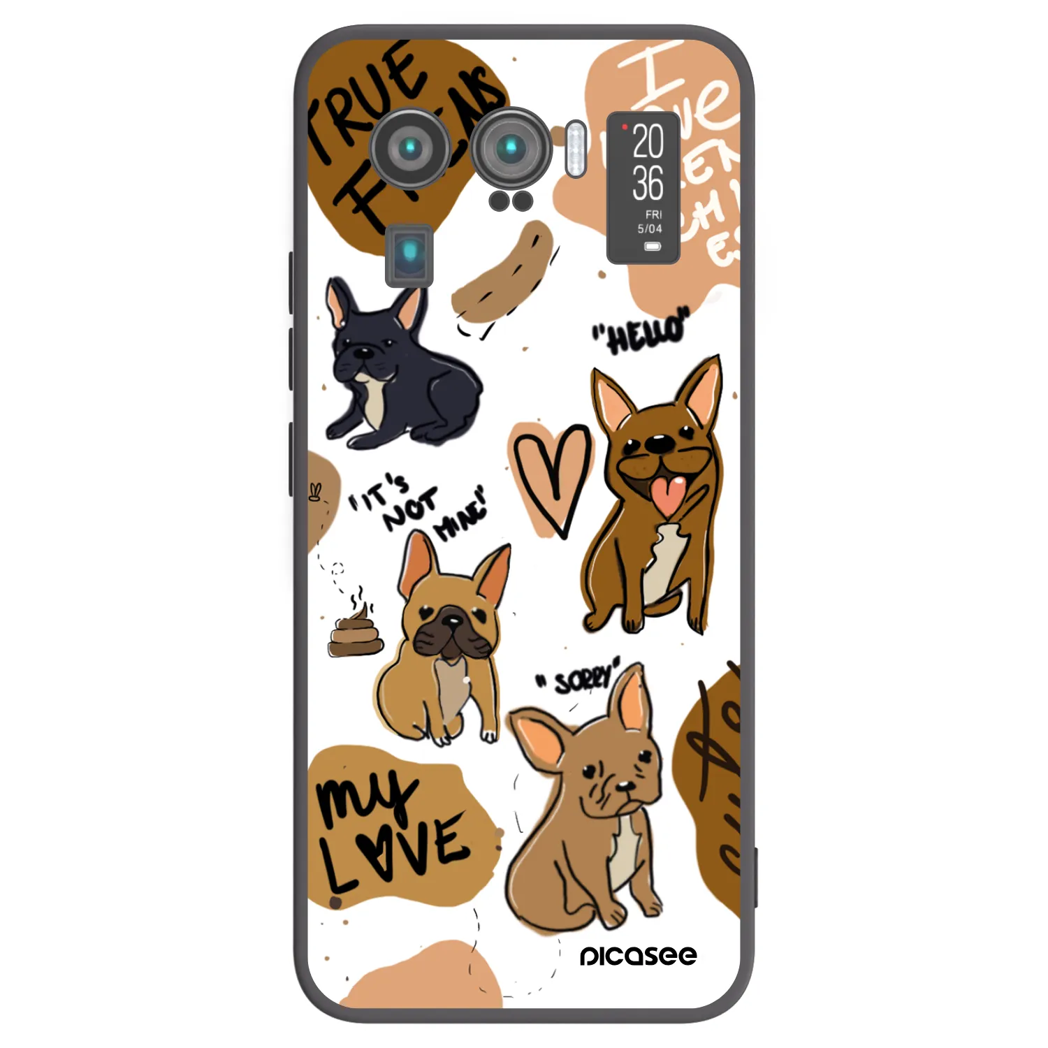 Picasee crna silikonska maskica za Xiaomi Mi 11 Ultra - Frenchies