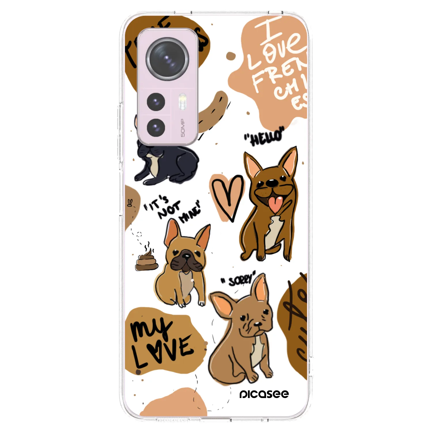 Picasee silikonska prozirna maskica za Xiaomi 12 - Frenchies