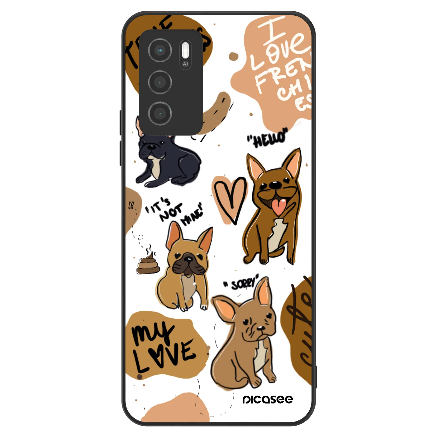 Picasee ULTIMATE CASE za OPPO A16 - Frenchies