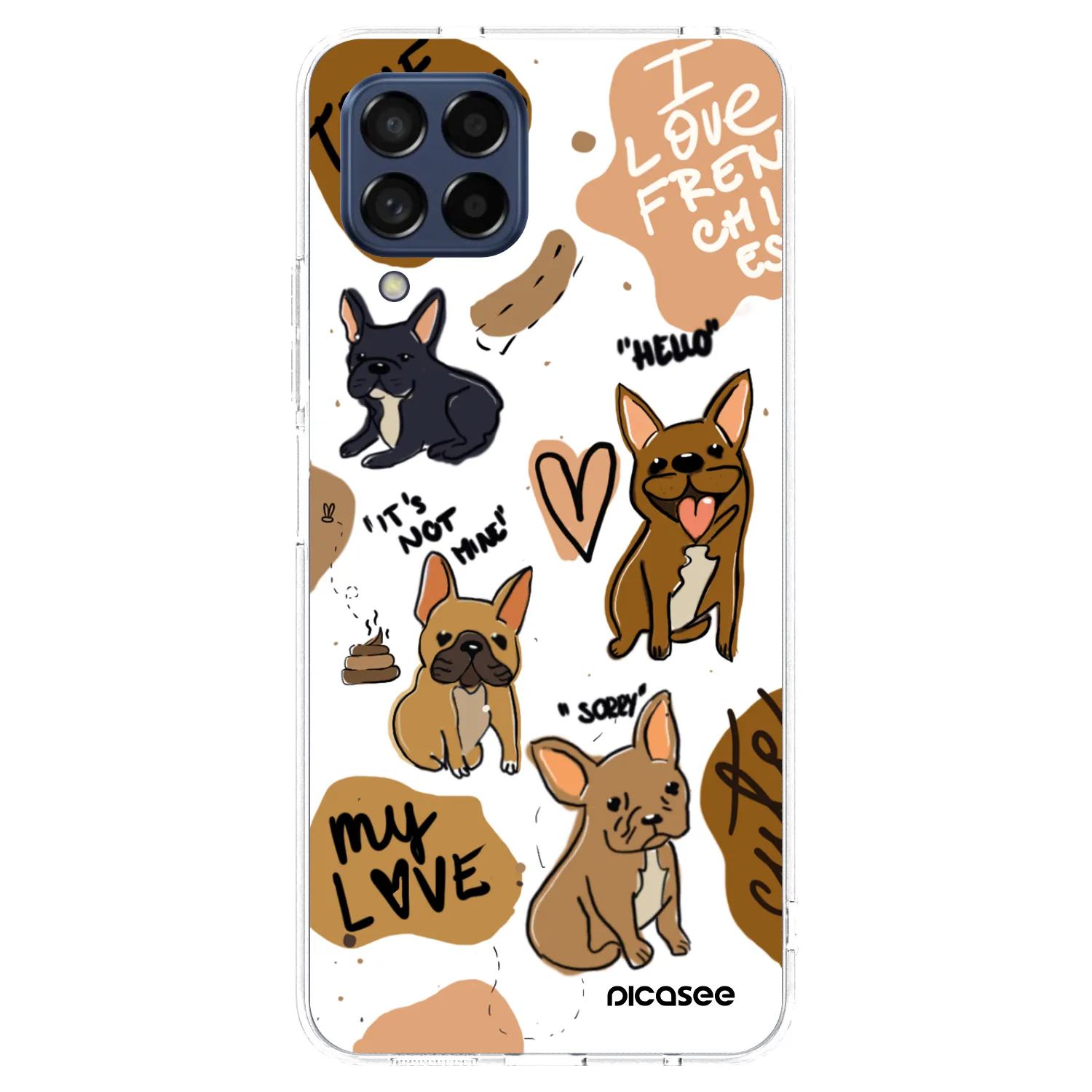 Picasee silikonska prozirna maskica za Samsung Galaxy M53 5G - Frenchies