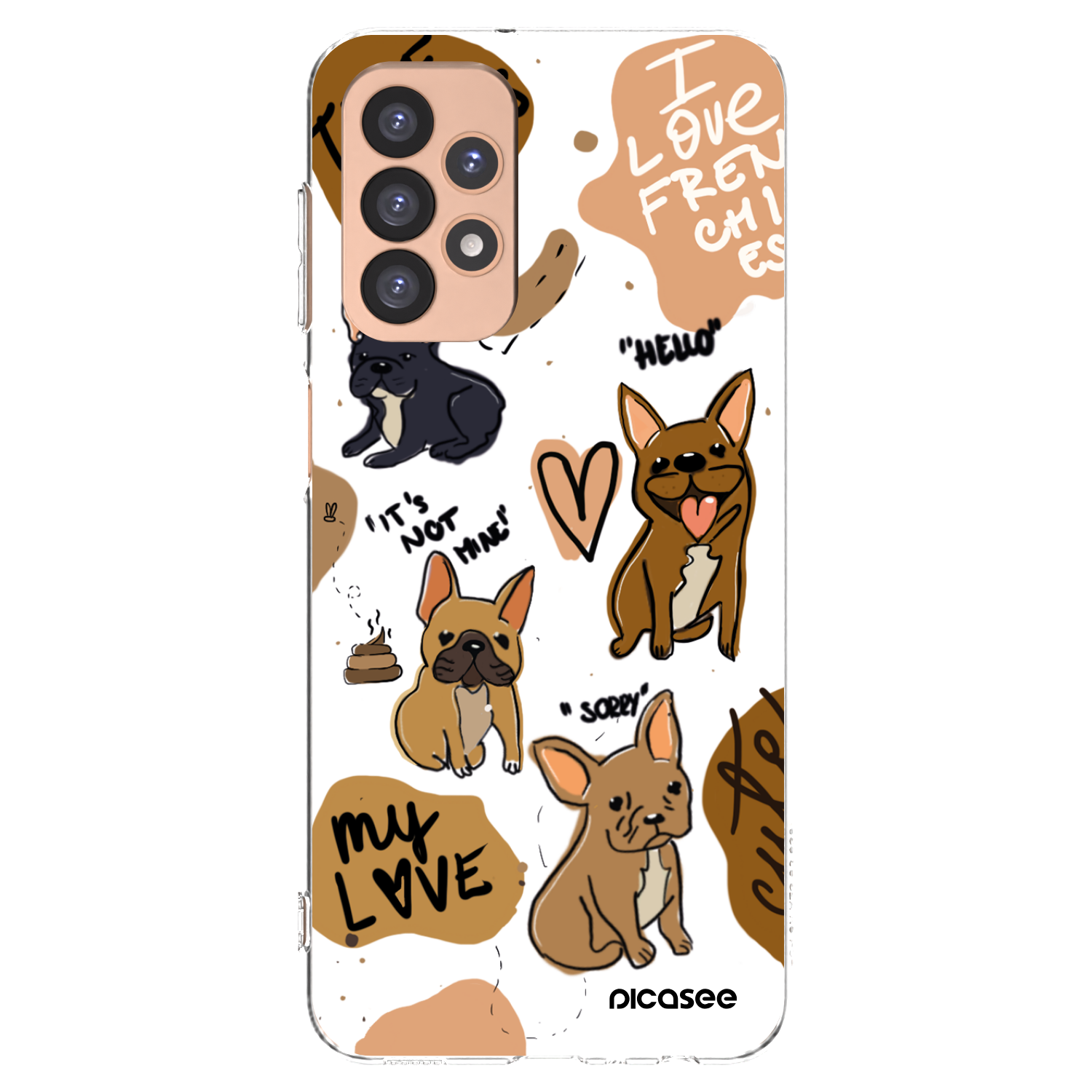 Picasee silikonska prozirna maskica za Samsung Galaxy A23 A236B 5G - Frenchies