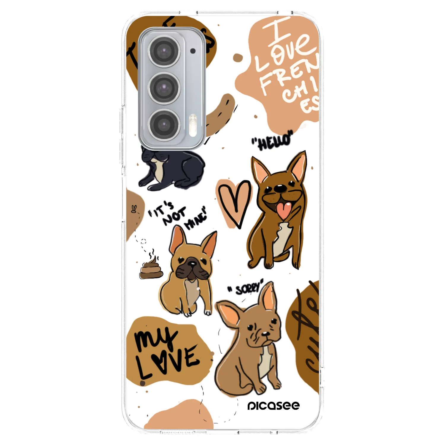 Picasee silikonska prozirna maskica za Motorola Edge 20 - Frenchies