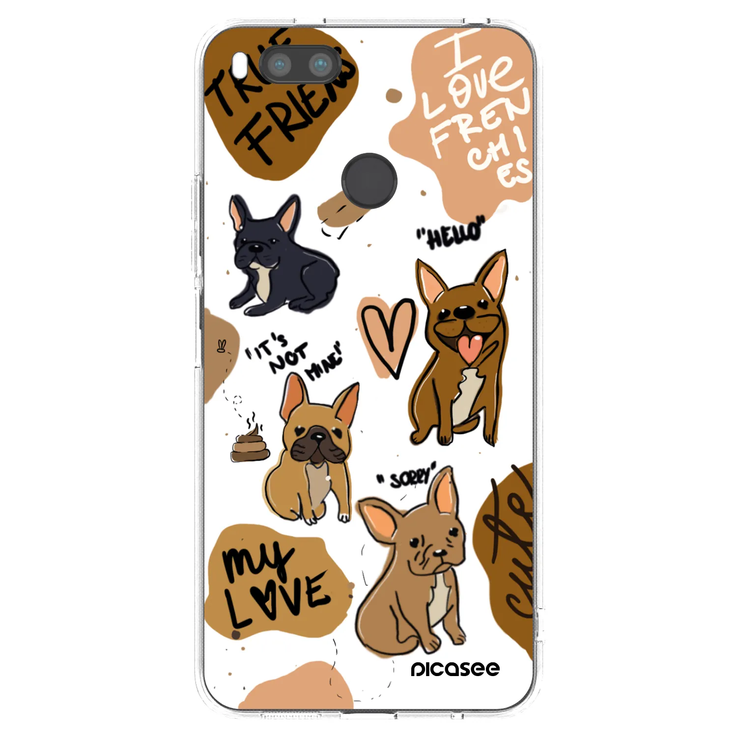 Picasee silikonska prozirna maskica za Xiaomi Redmi A1 - Frenchies