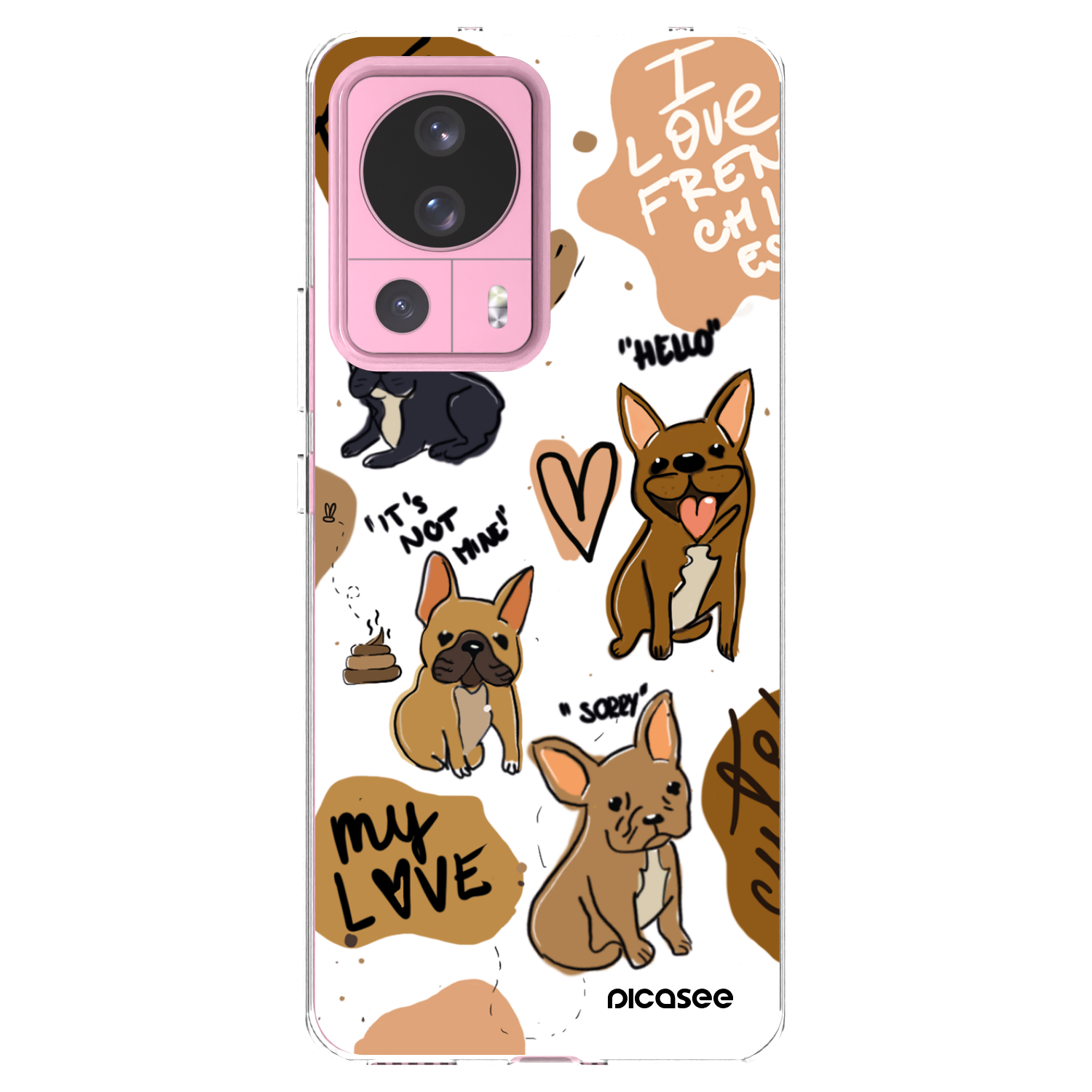 Picasee silikonska prozirna maskica za Xiaomi 13 Lite - Frenchies