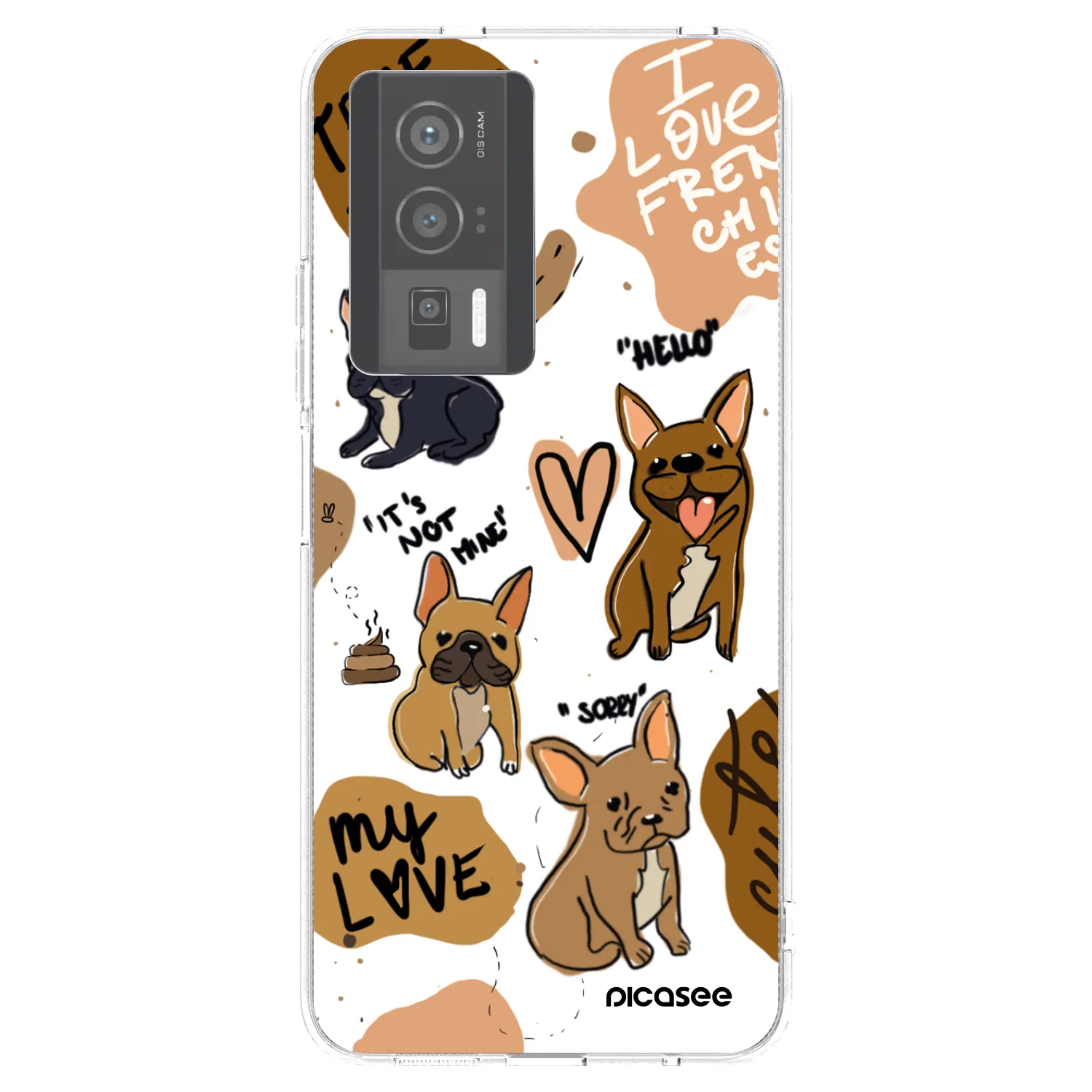 Picasee silikonska prozirna maskica za Xiaomi Poco F5 Pro 5G - Frenchies