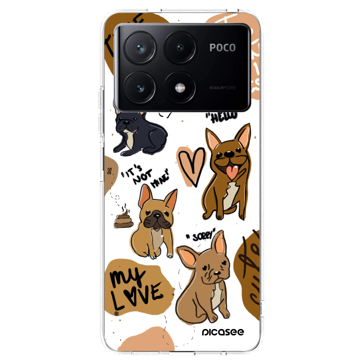 Picasee silikonska prozirna maskica za Xiaomi Poco X6 Pro - Frenchies