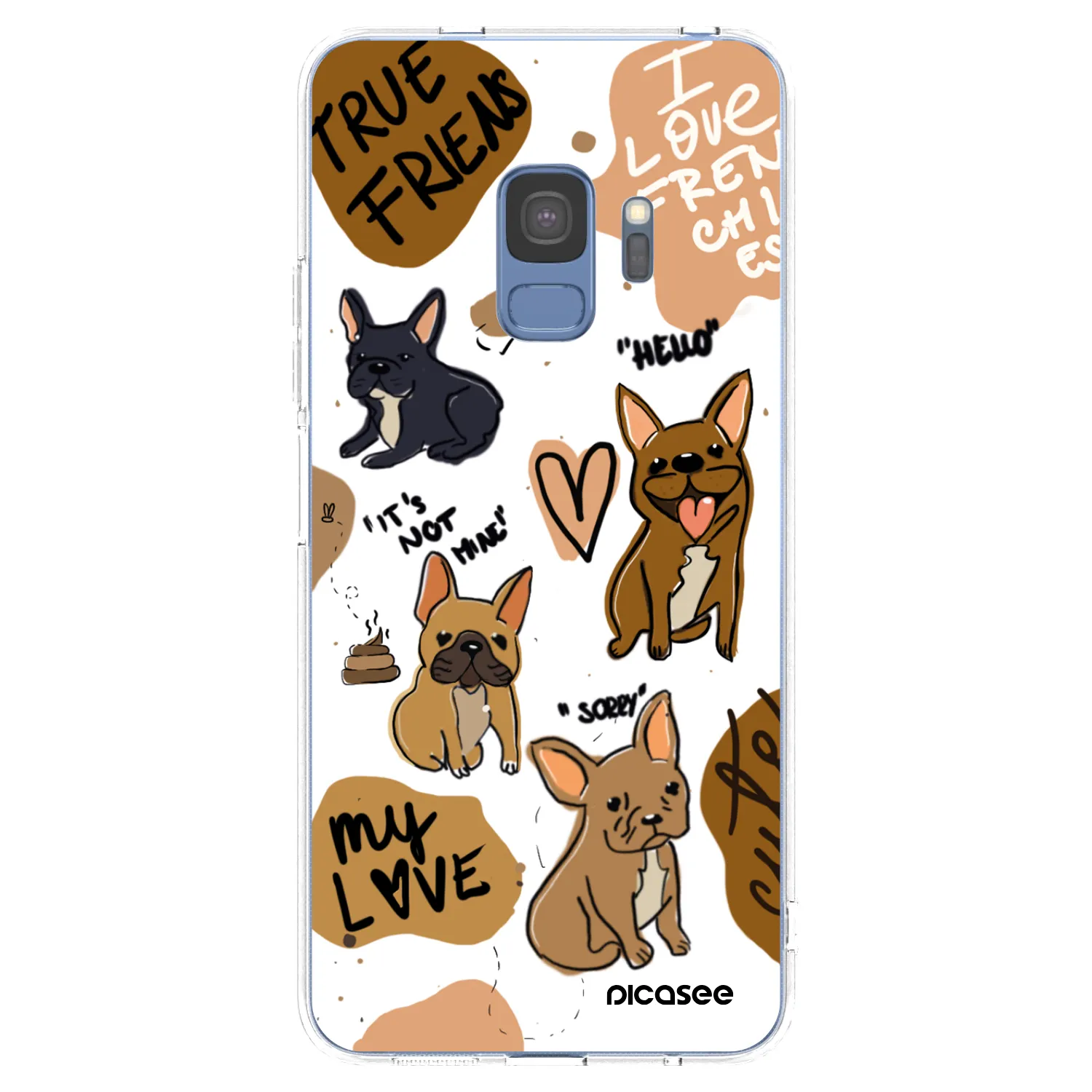 Picasee silikonska prozirna maskica za Samsung Galaxy S9 G960F - Frenchies