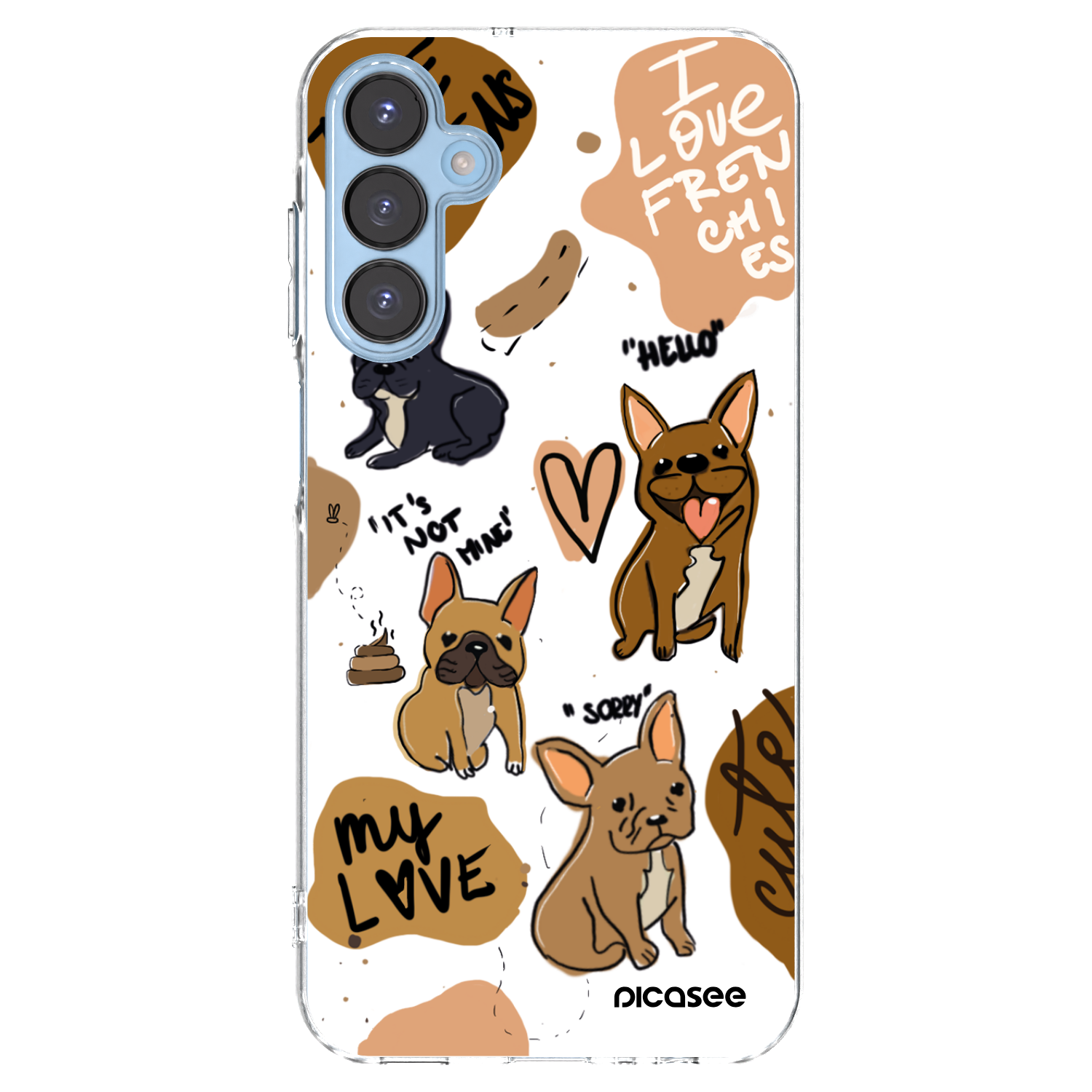 Picasee silikonska prozirna maskica za Samsung Galaxy A15 A156B 5G - Frenchies