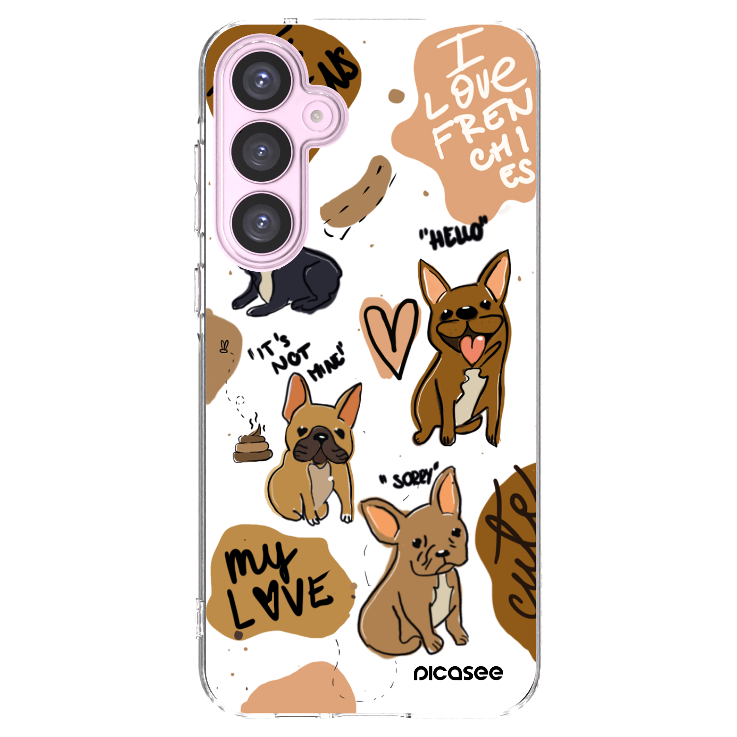 Picasee silikonska prozirna maskica za Samsung Galaxy A55 5G A556B - Frenchies