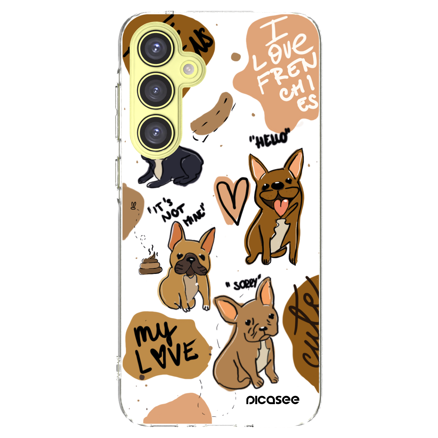 Picasee silikonska prozirna maskica za Samsung Galaxy A35 5G A356B - Frenchies